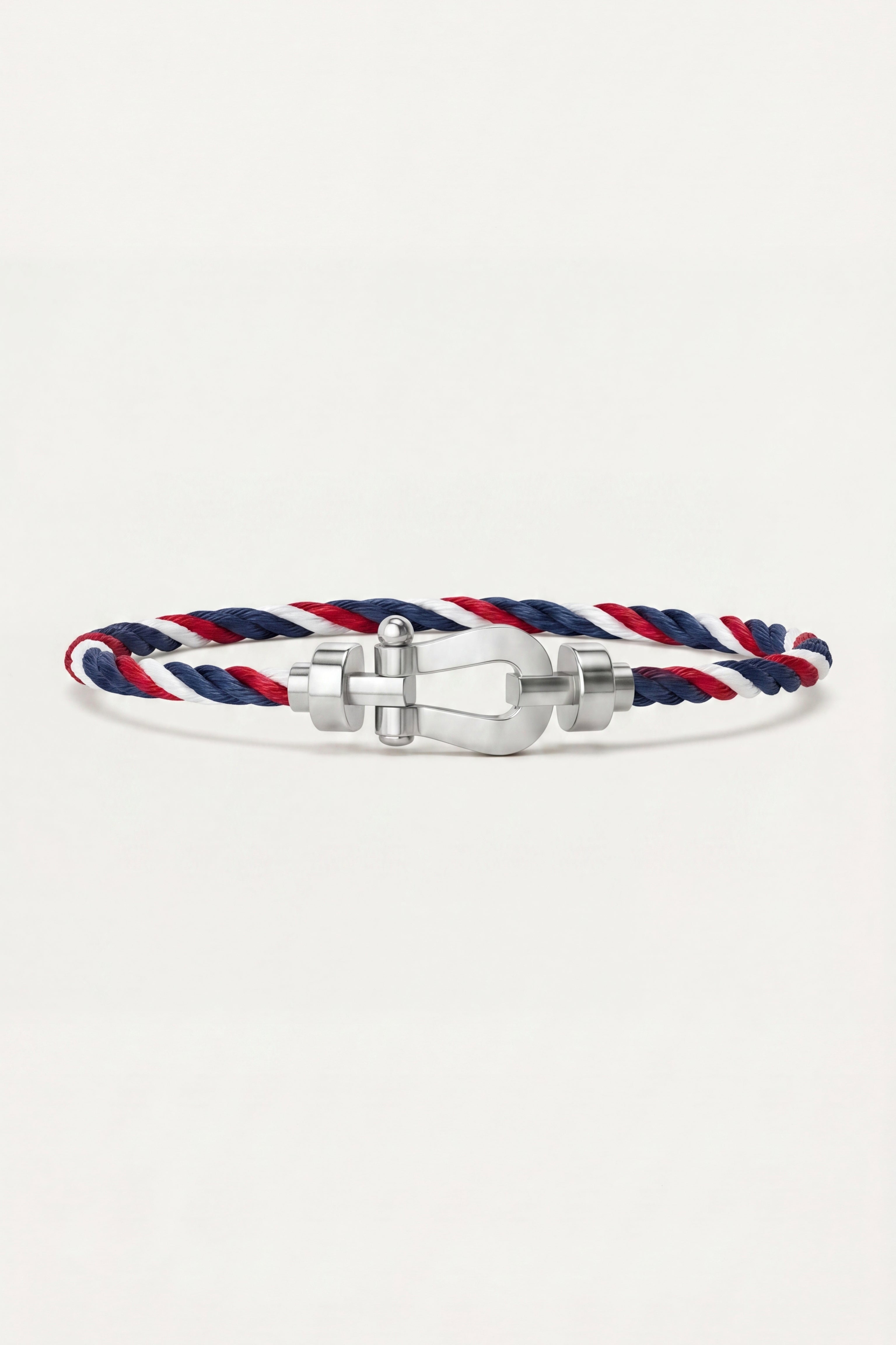 Levanto Platinum Rope Bracelet Blue/Red/White