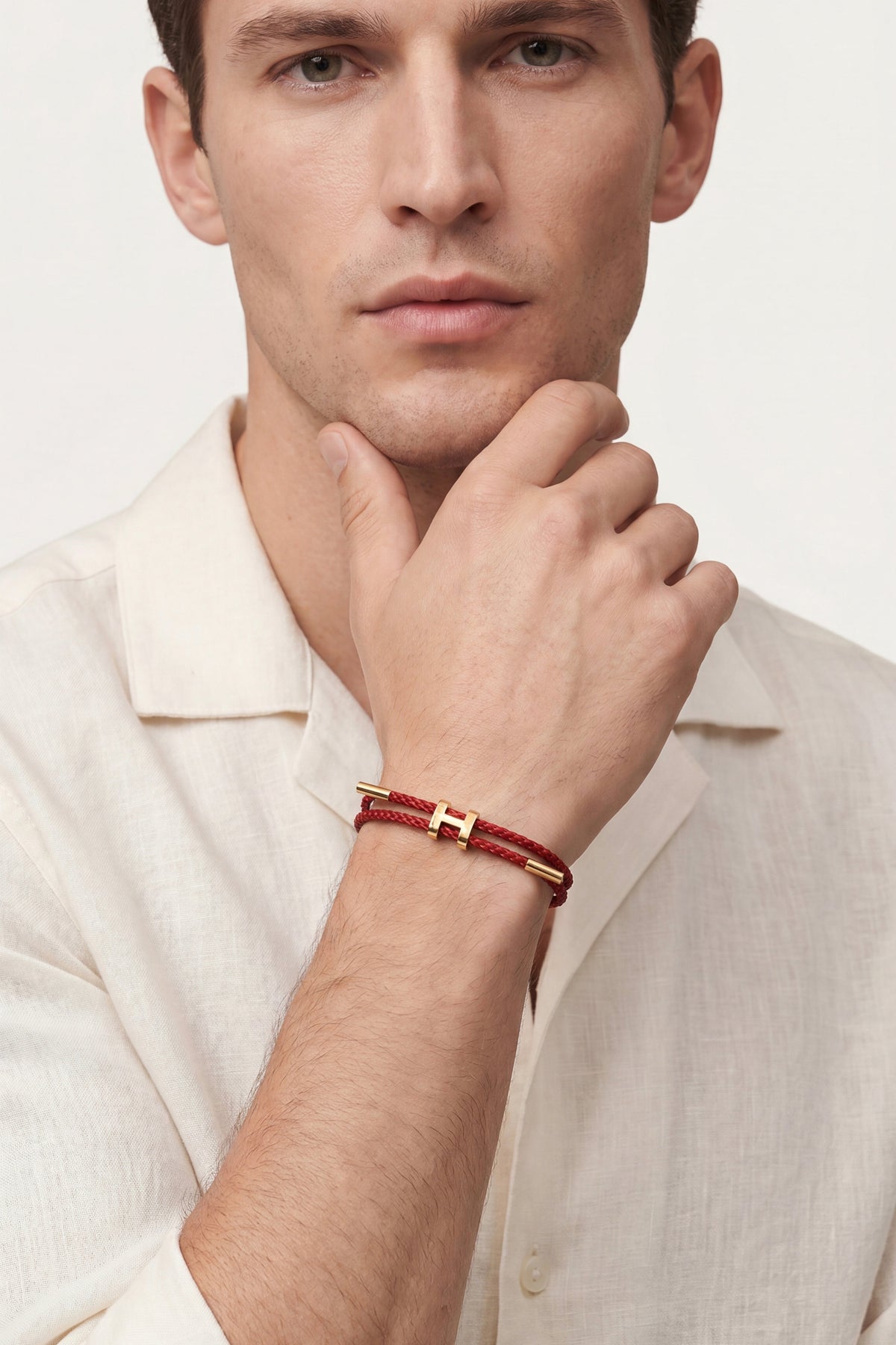 Rapallo Woven Bracelet Burgundy