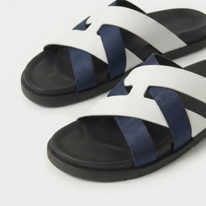 Riviera Cross Sandal White/Navy