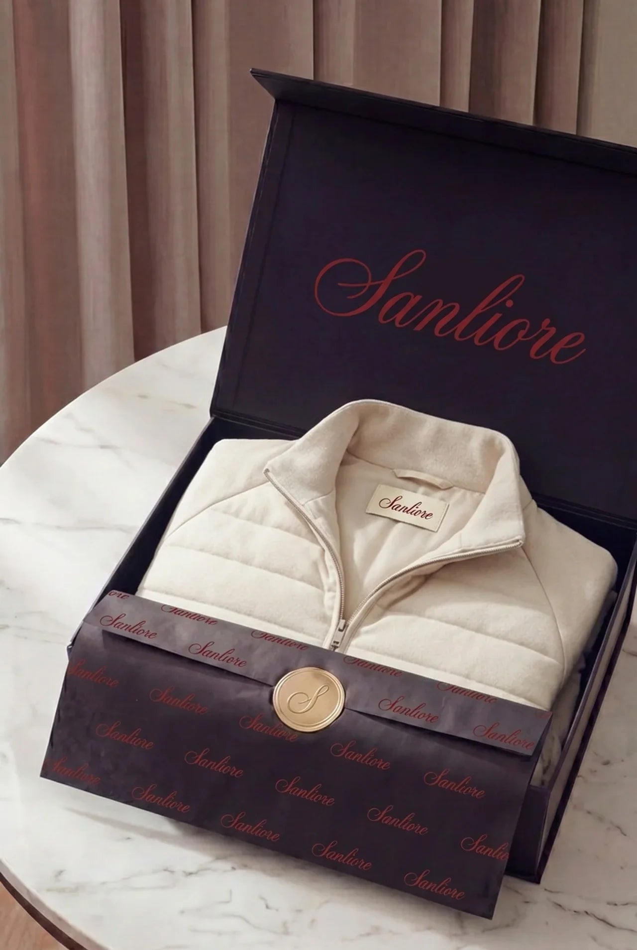 Vicenza Wool Padded Jacket Ivory