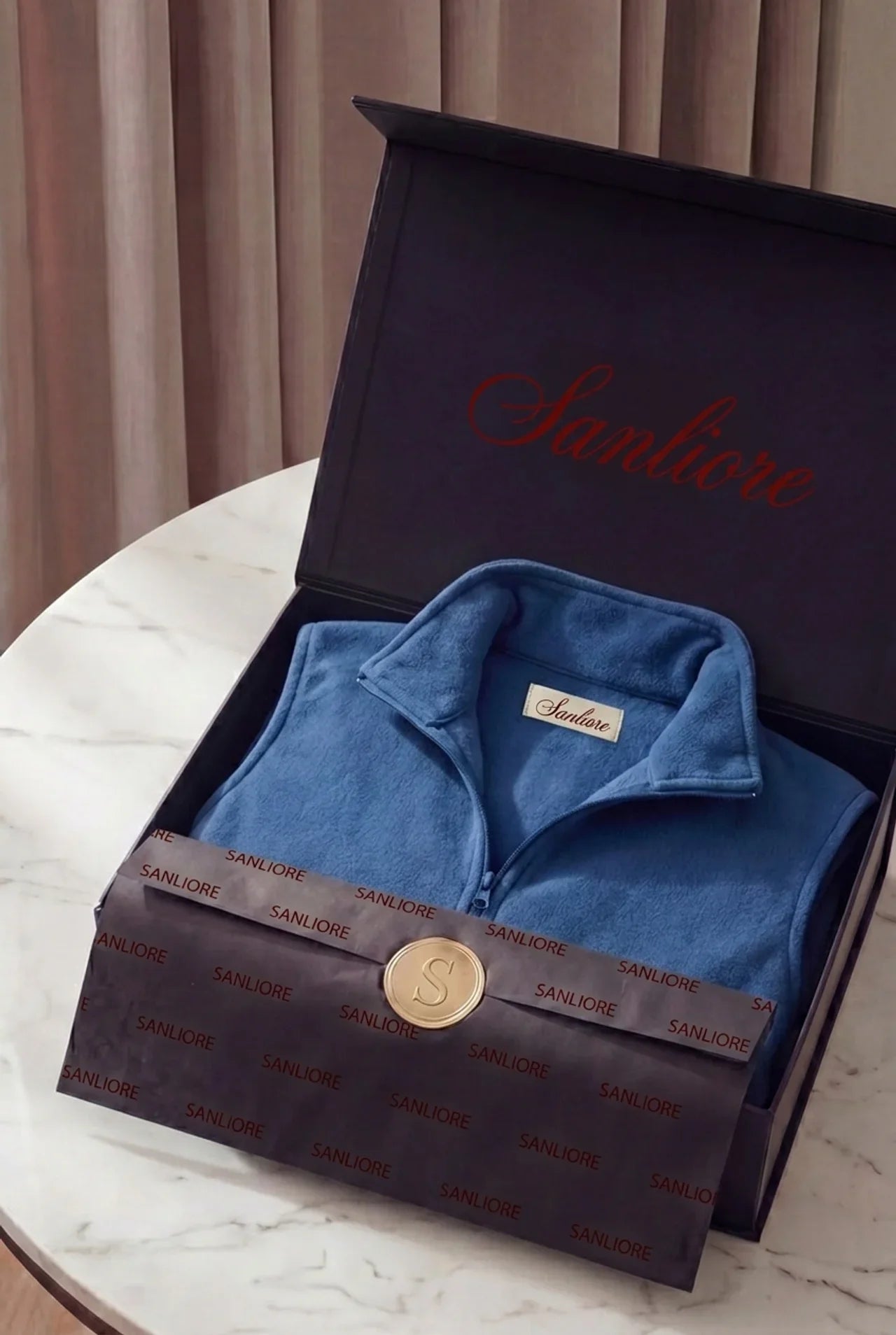 Livigno Brushed Fleece Vest Cobalt