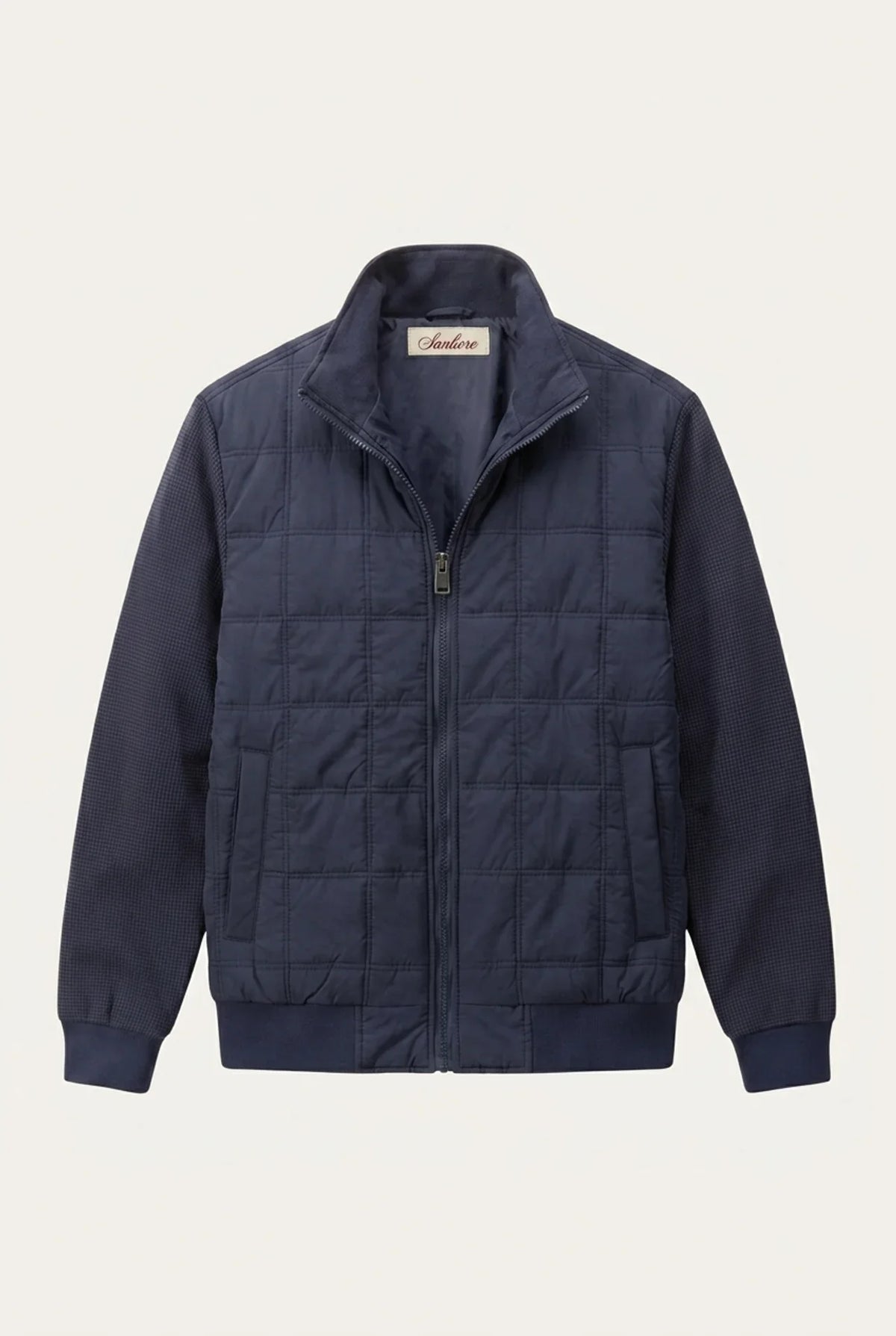 Treviso Quilted Hybrid Jacket Dark Blue