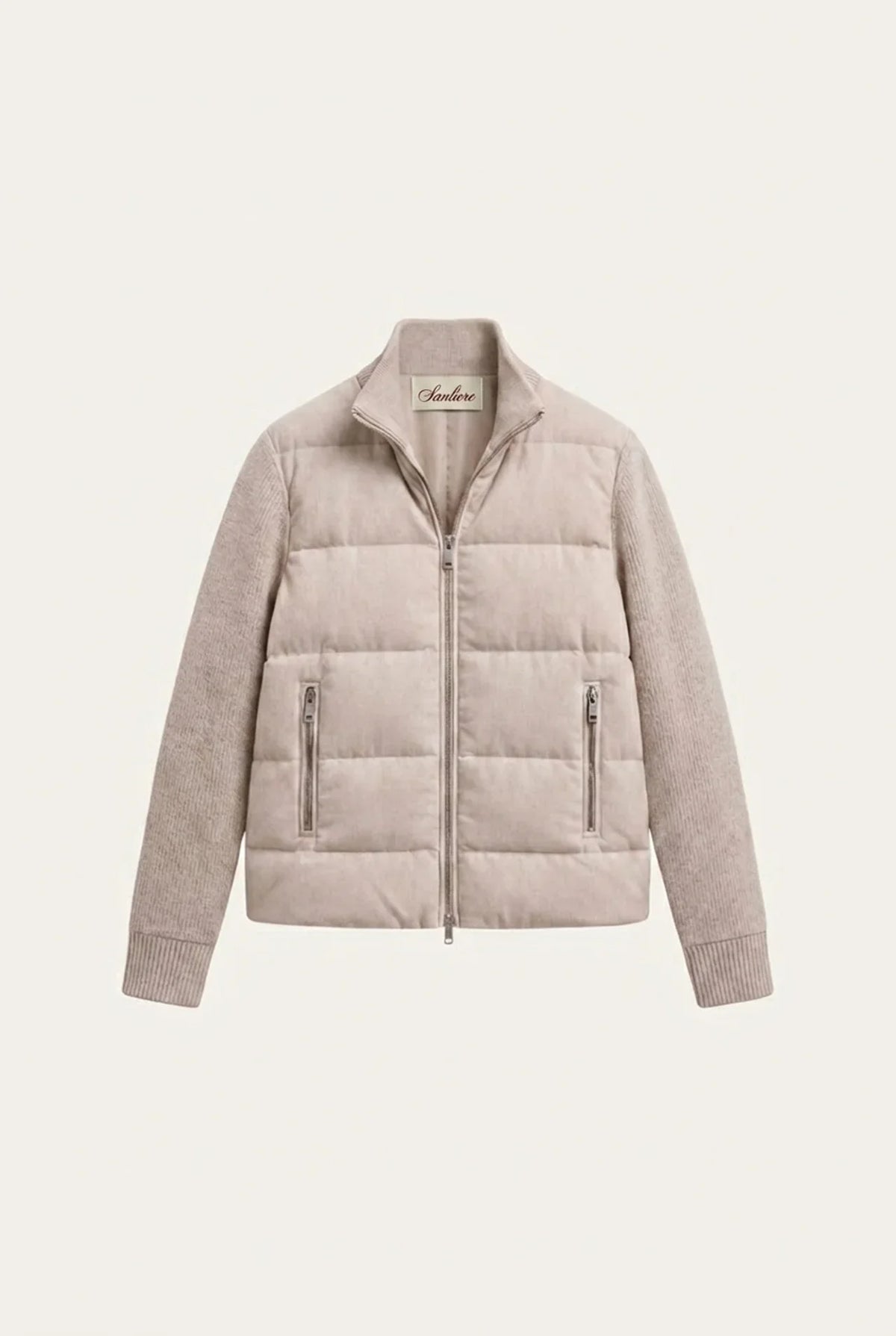 Modena Quilted Knit Jacket Ivory