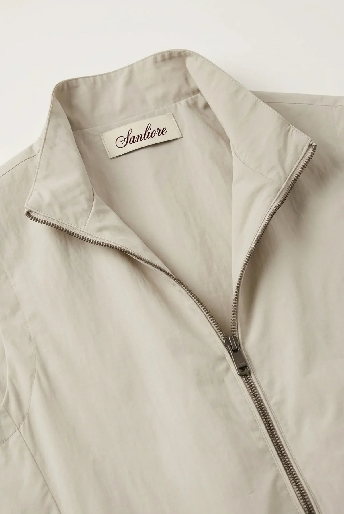 Lecco Stand-Collar Zip Vest Sand