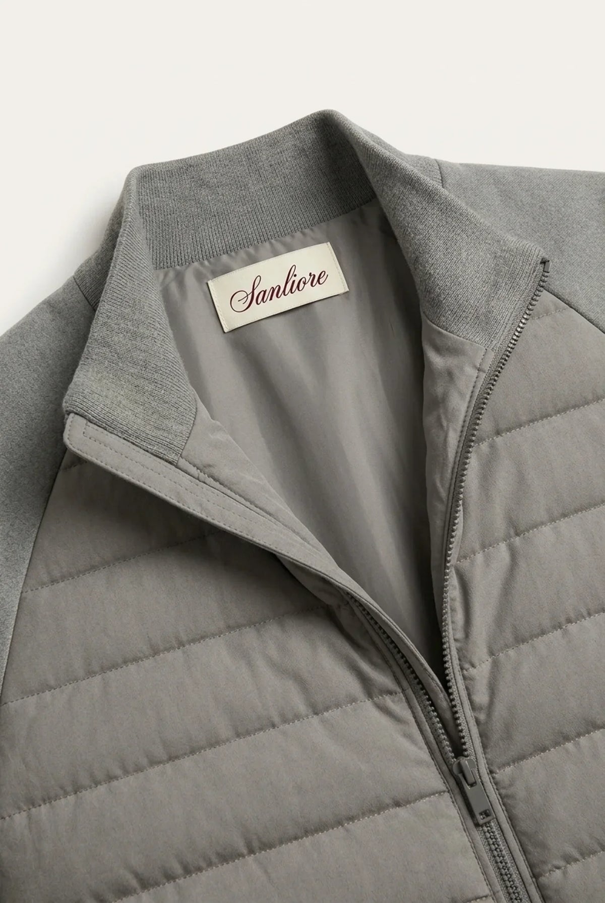 Vicenza Wool Padded Jacket Grey