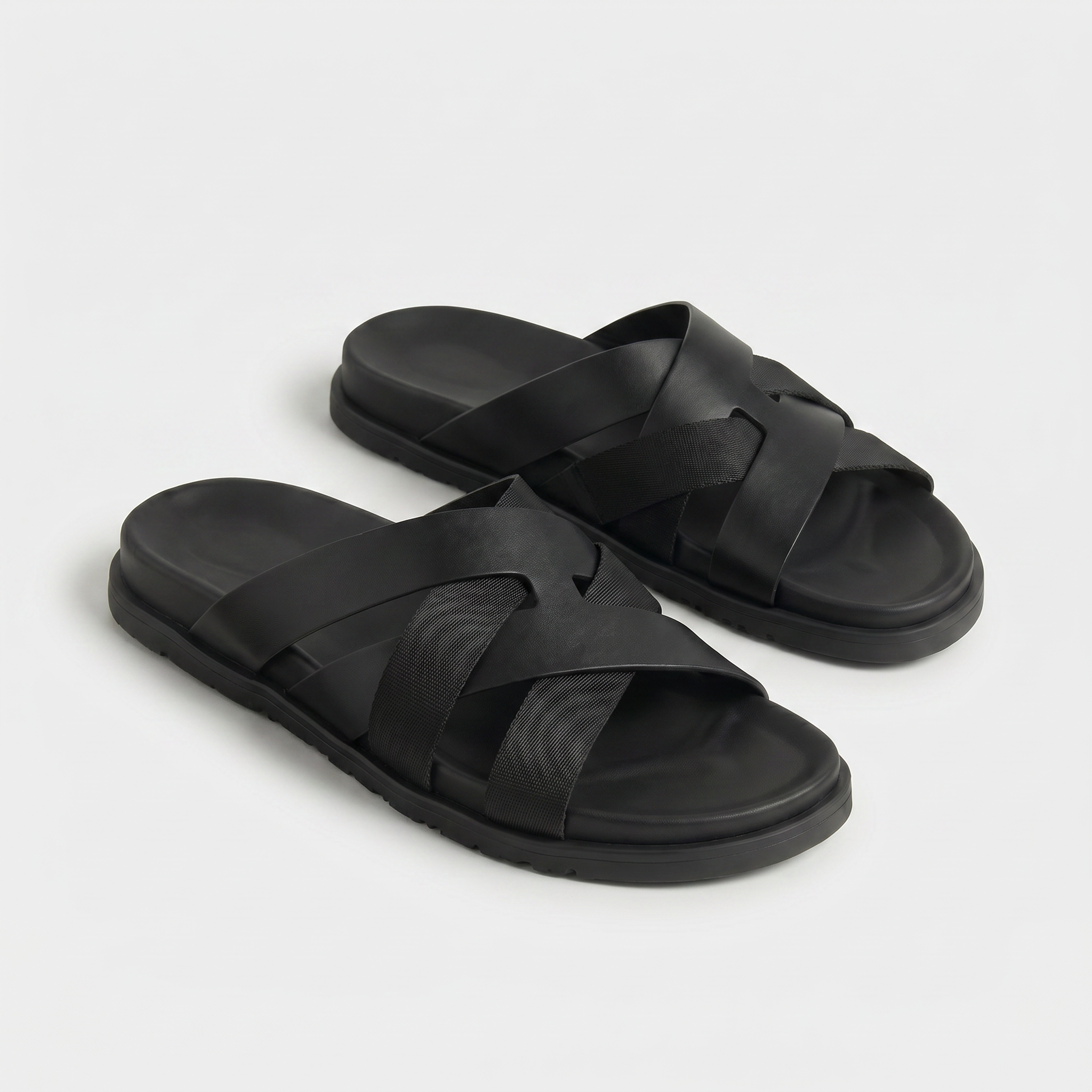 Riviera Cross Sandal Black