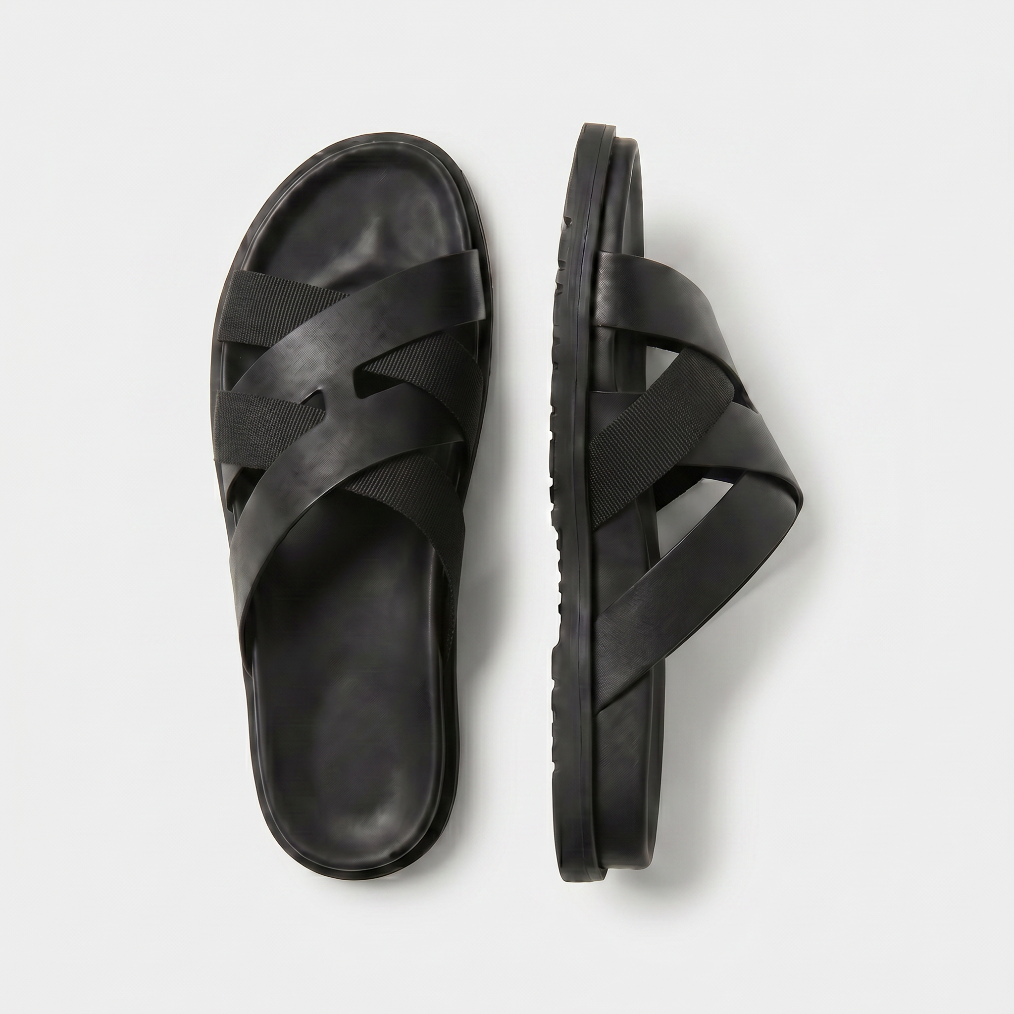 Riviera Cross Sandal Black