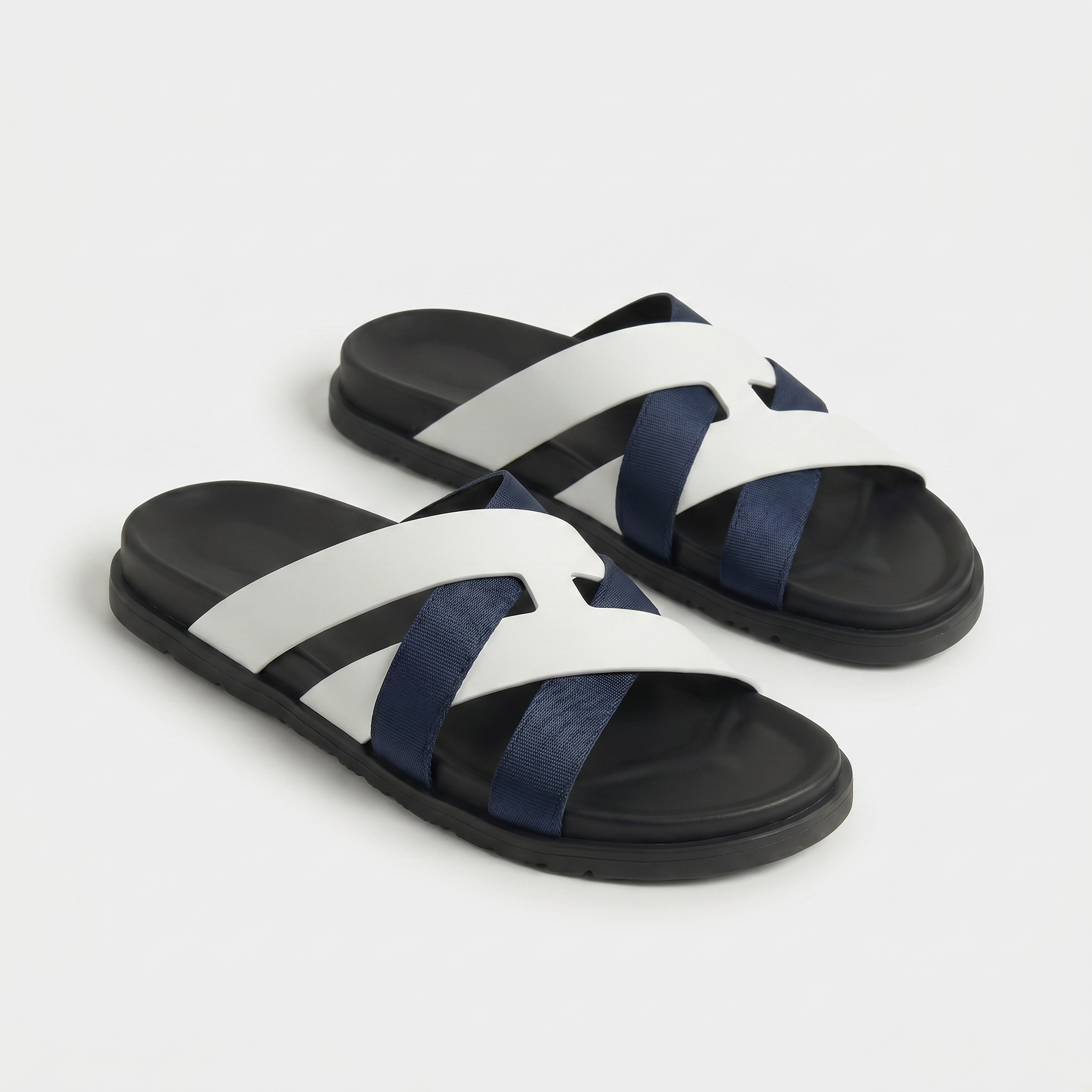 Riviera Cross Sandal White/Navy