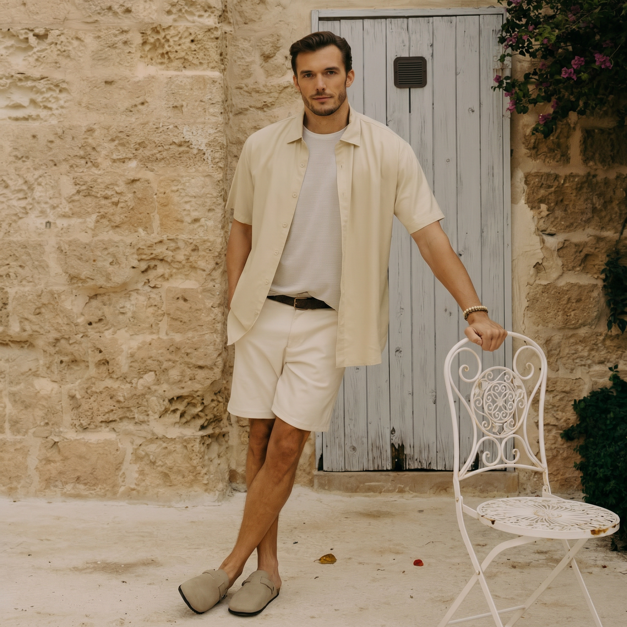 Tropea Suede Clog Taupe