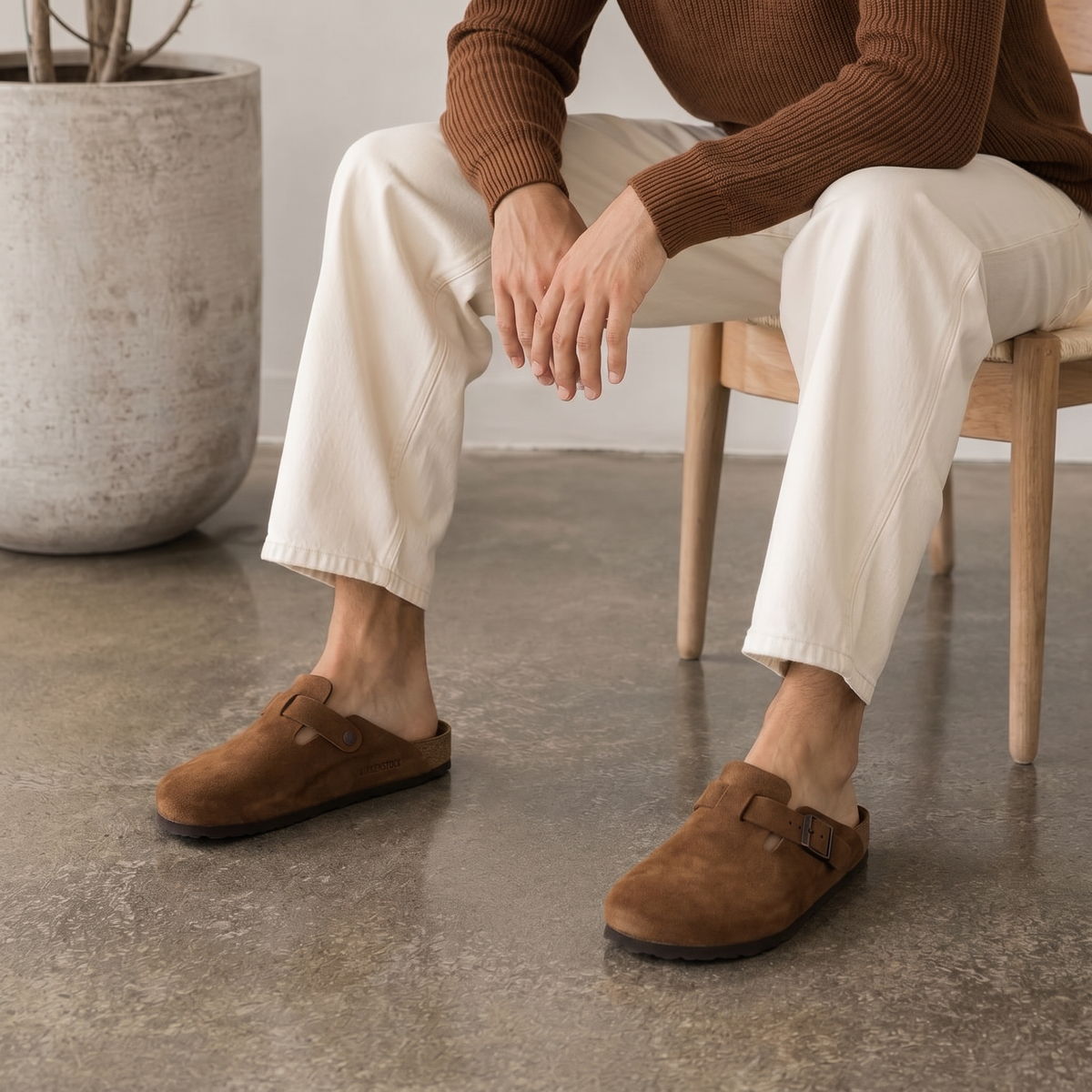 Tropea Suede Clog Tan