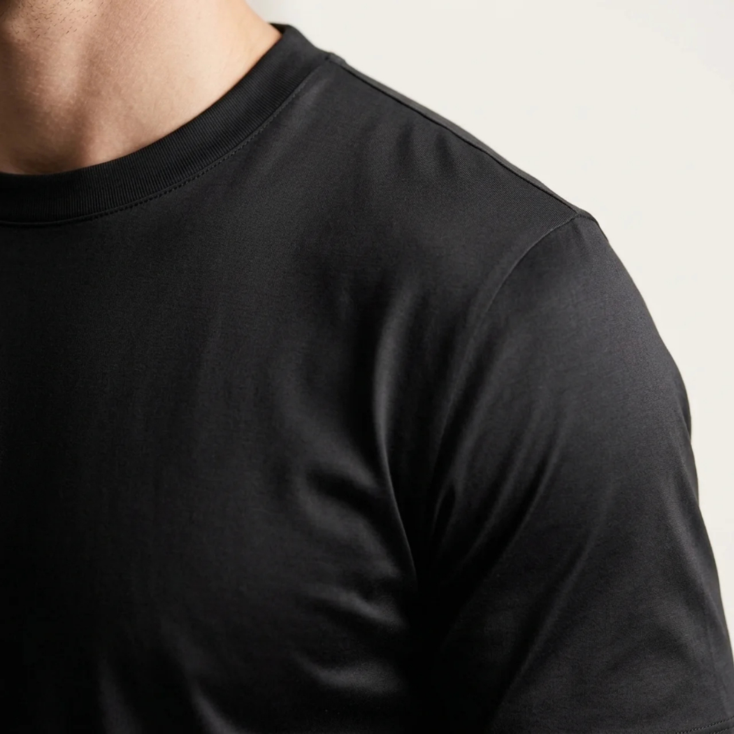 Verona Soft Lustre Tee Black