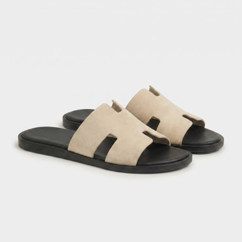 Monaco Slide Suede Cream