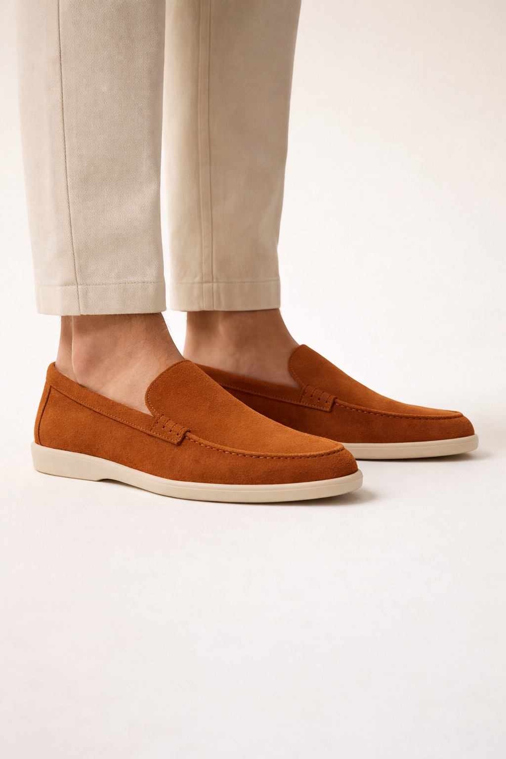 Milano Classic Loafer Suede Cognac Brown
