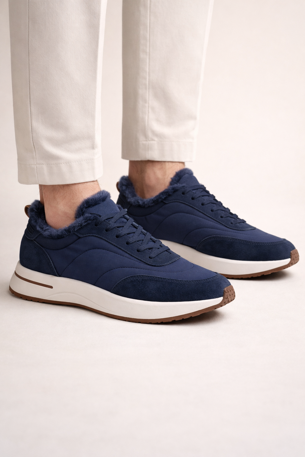 Palazzo Runner Shearling Navy Blue