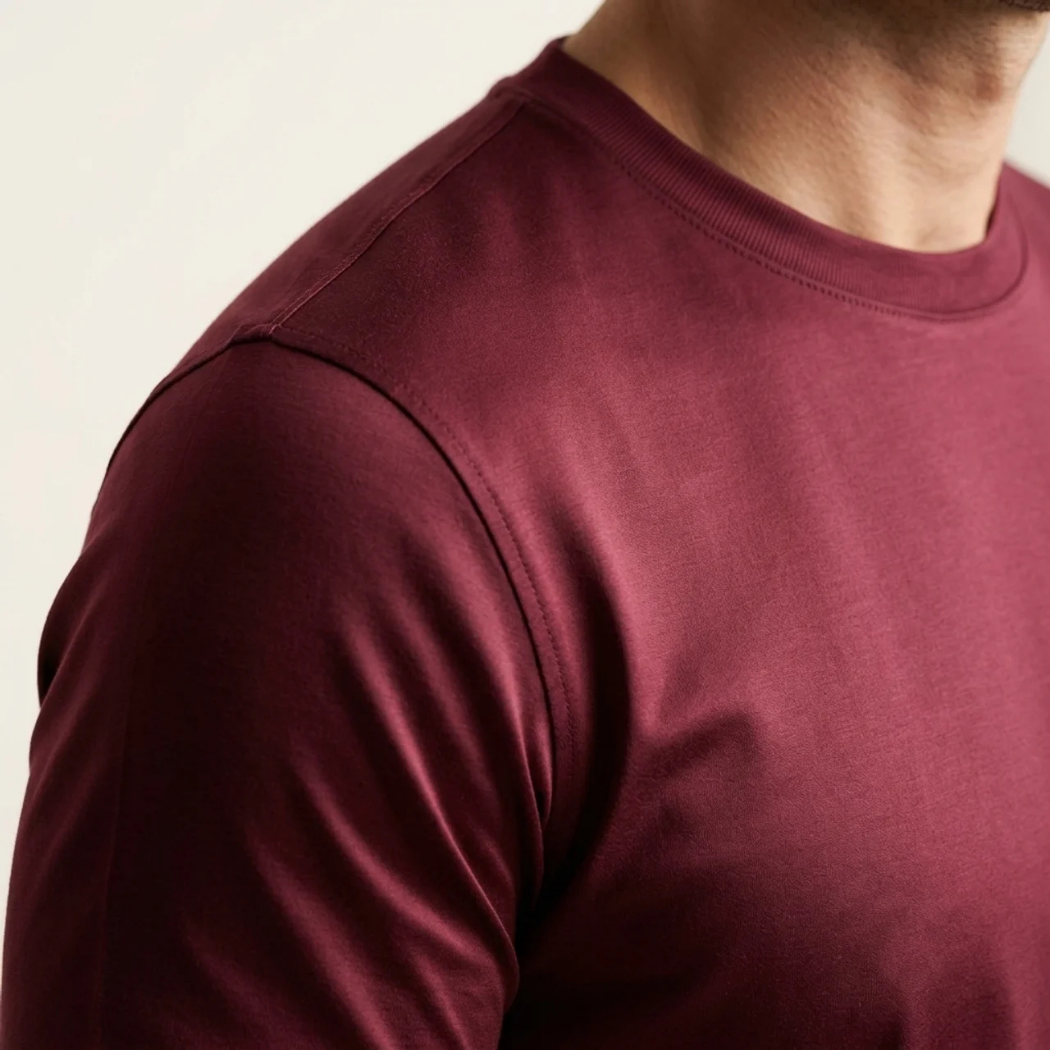 Verona Soft Lustre Tee Burgundy