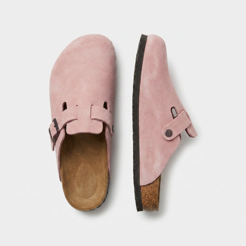 Tropea Suede Clog Pink