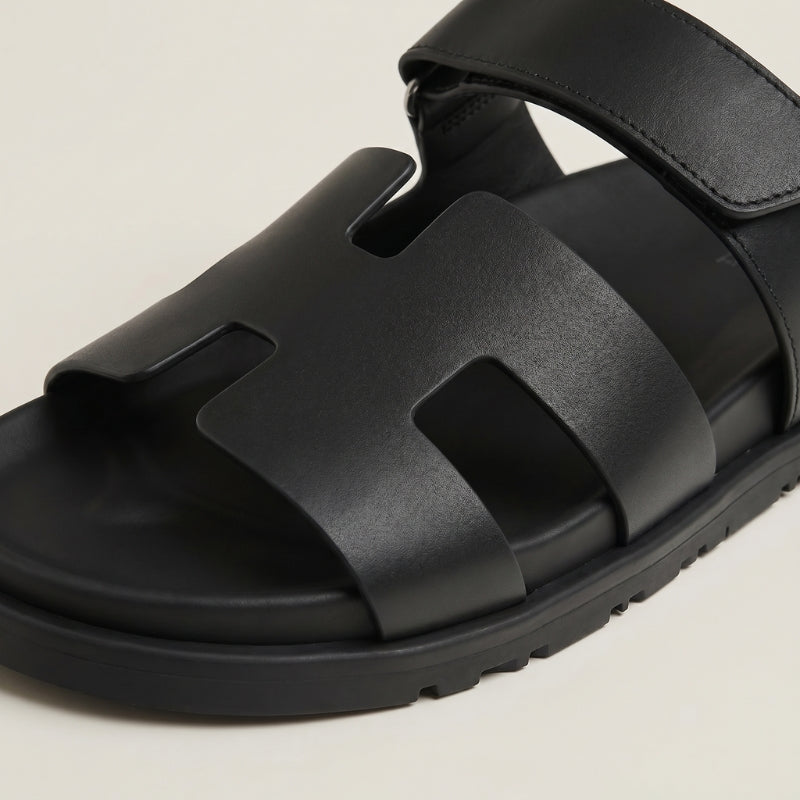Cannes Slide Leather Onyx Black