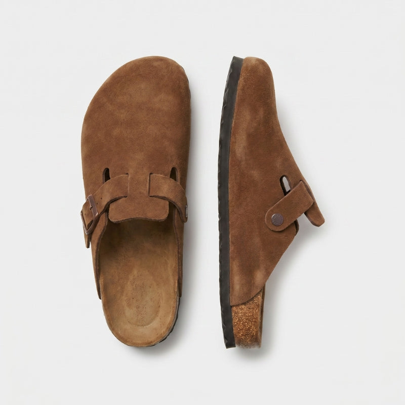 Tropea Suede Clog Tan