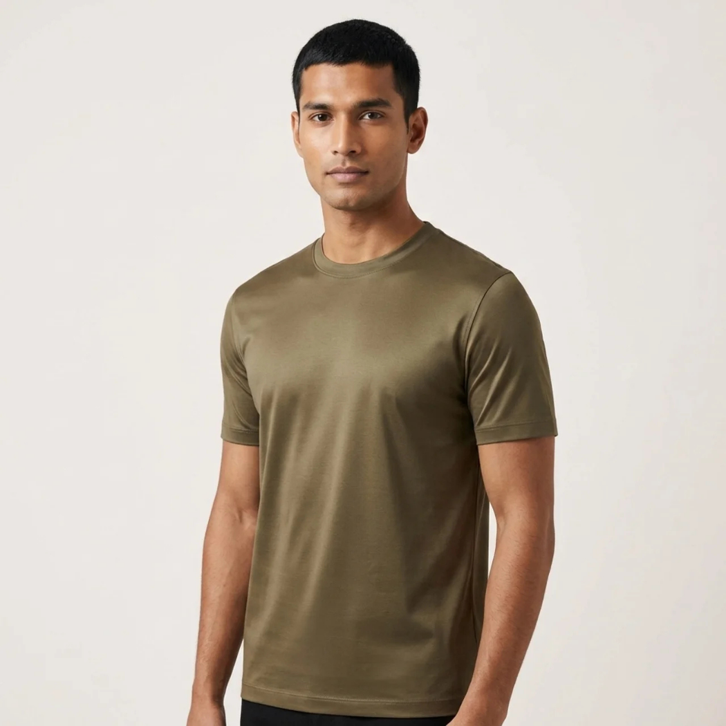 Verona Soft Lustre Tee Olive