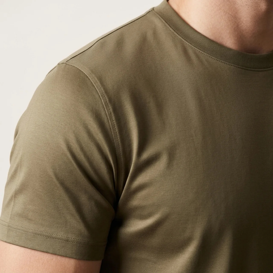 Verona Soft Lustre Tee Olive