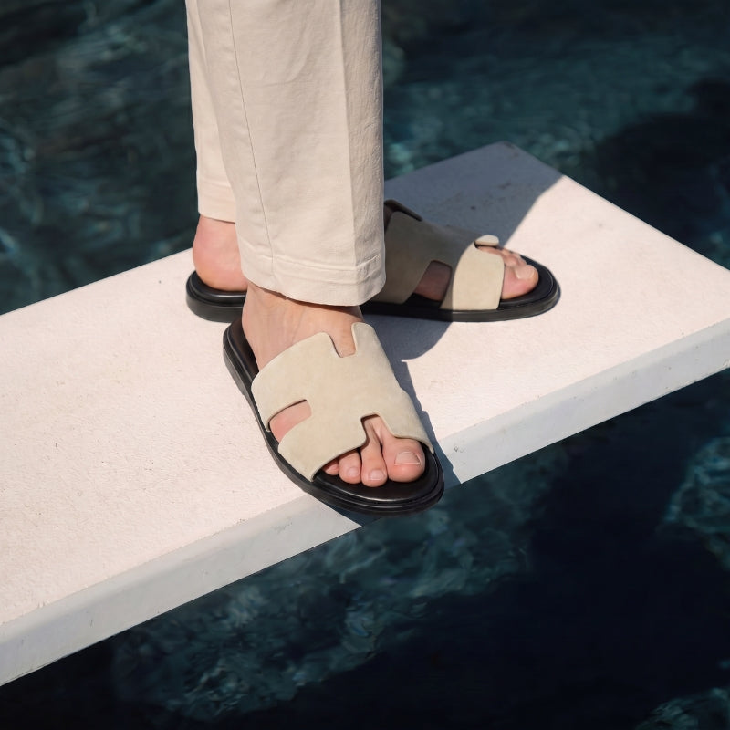 Monaco Slide Suede Cream