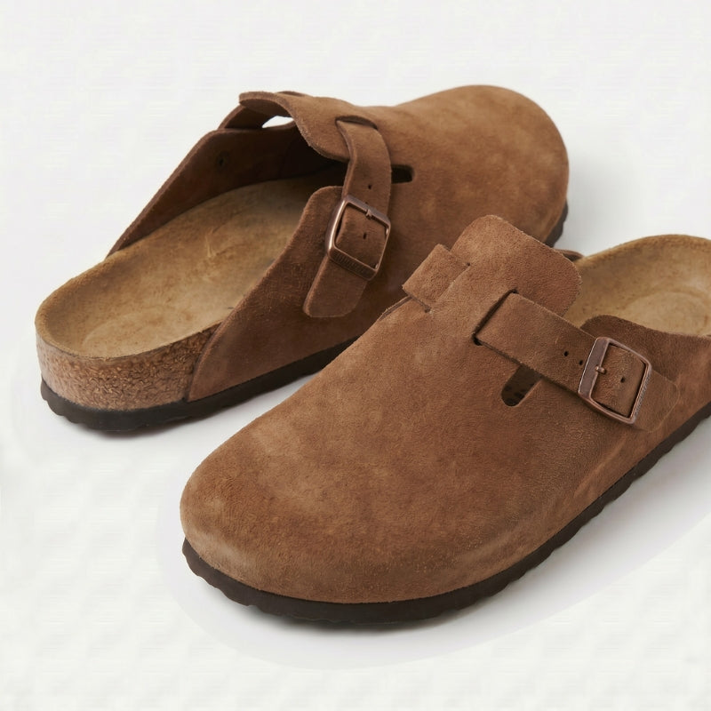 Tropea Suede Clog Tan