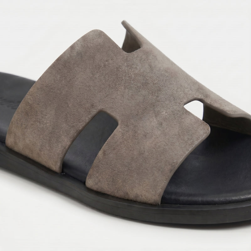 Monaco Slide Suede Stone Taupe