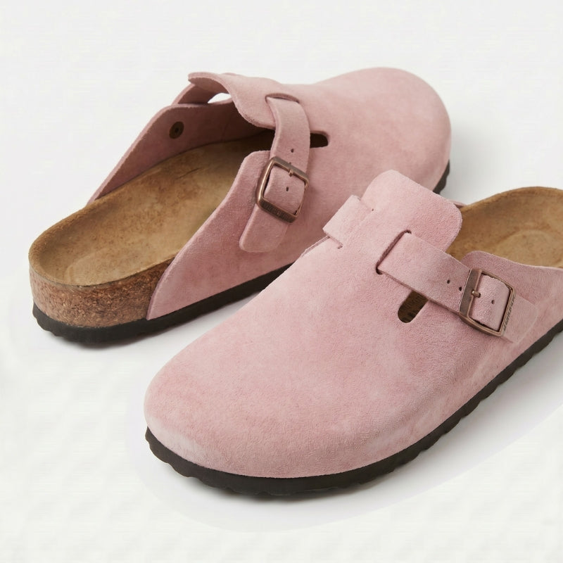 Tropea Suede Clog Pink