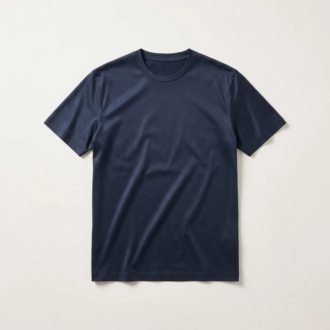 Verona Soft Lustre Tee Navy