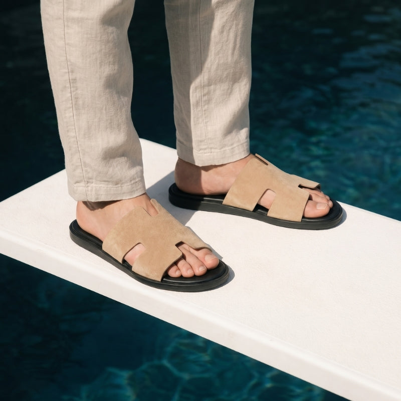 Monaco Slide Suede Sand