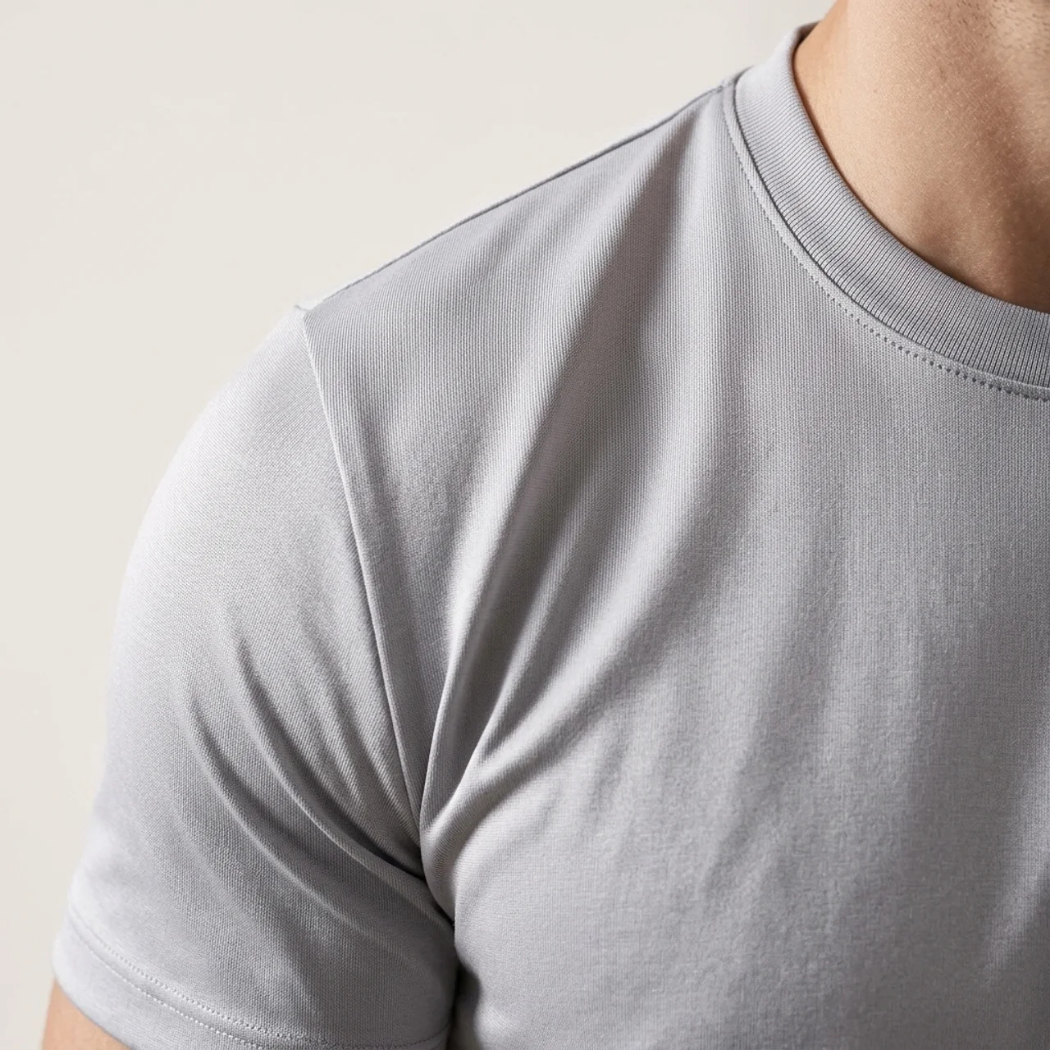 Verona High Lustre Tee Light Grey