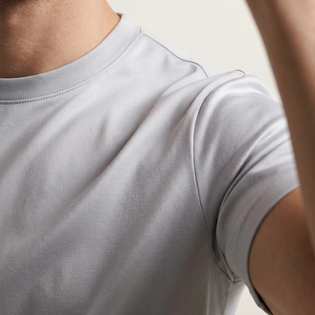 Verona Soft Lustre Tee Light Grey
