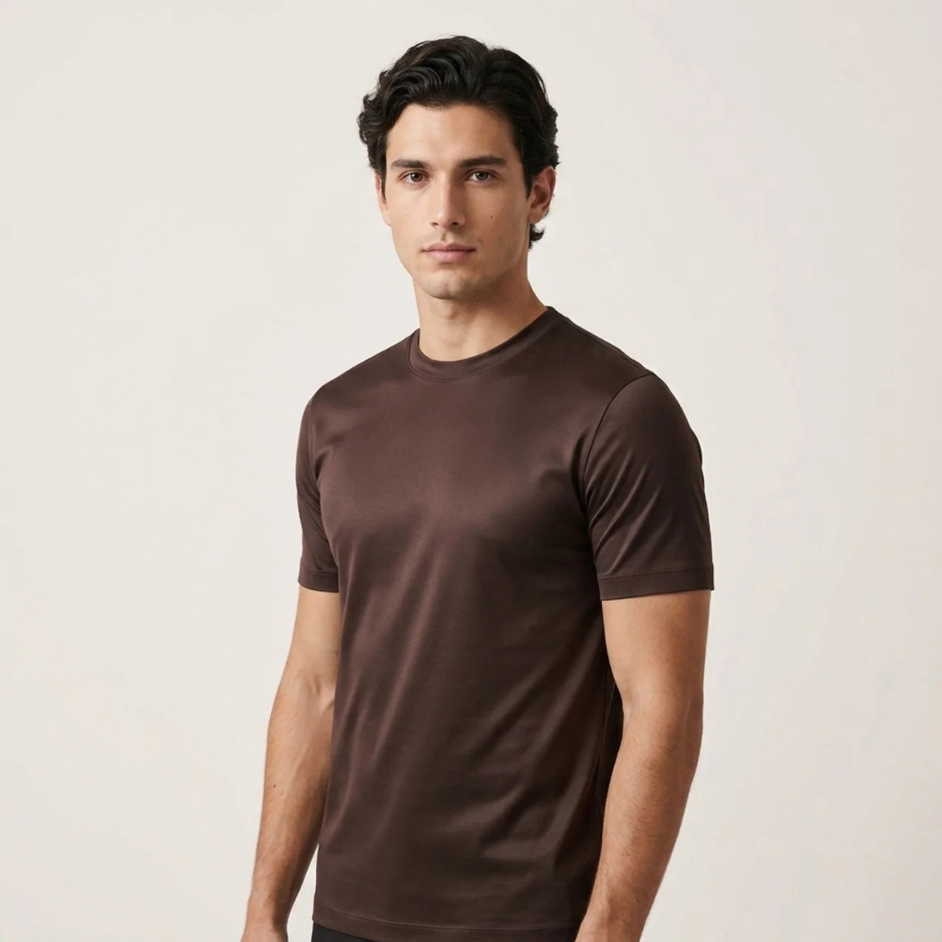 Verona Soft Lustre Tee Espresso