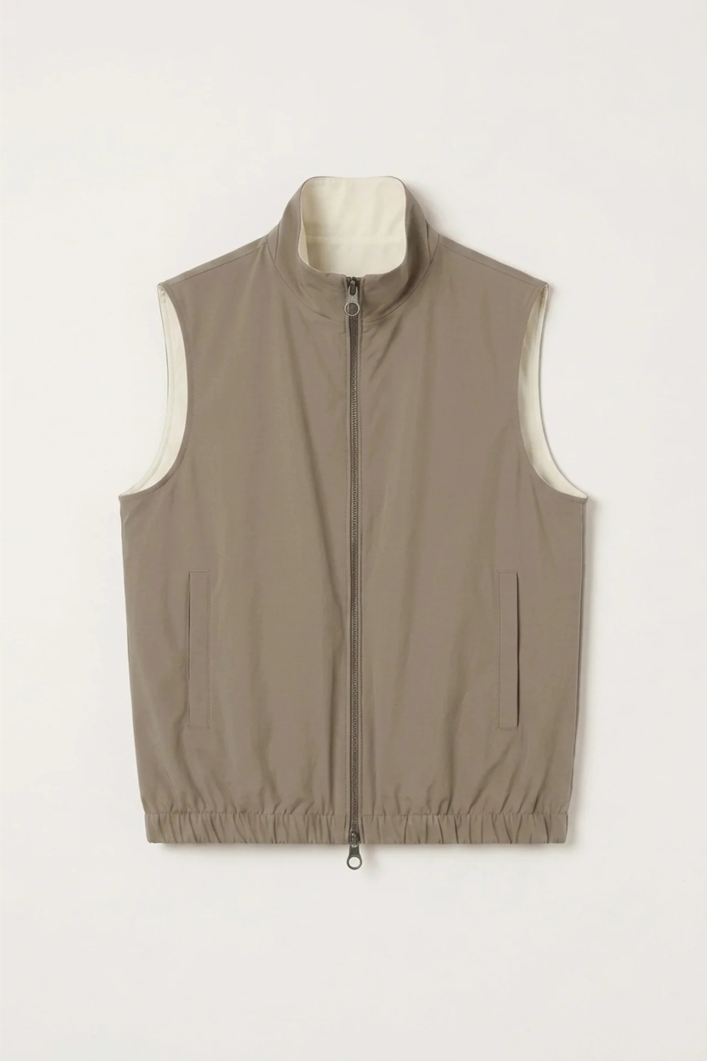 Bergamo Reversible Gilet Cream Taupe