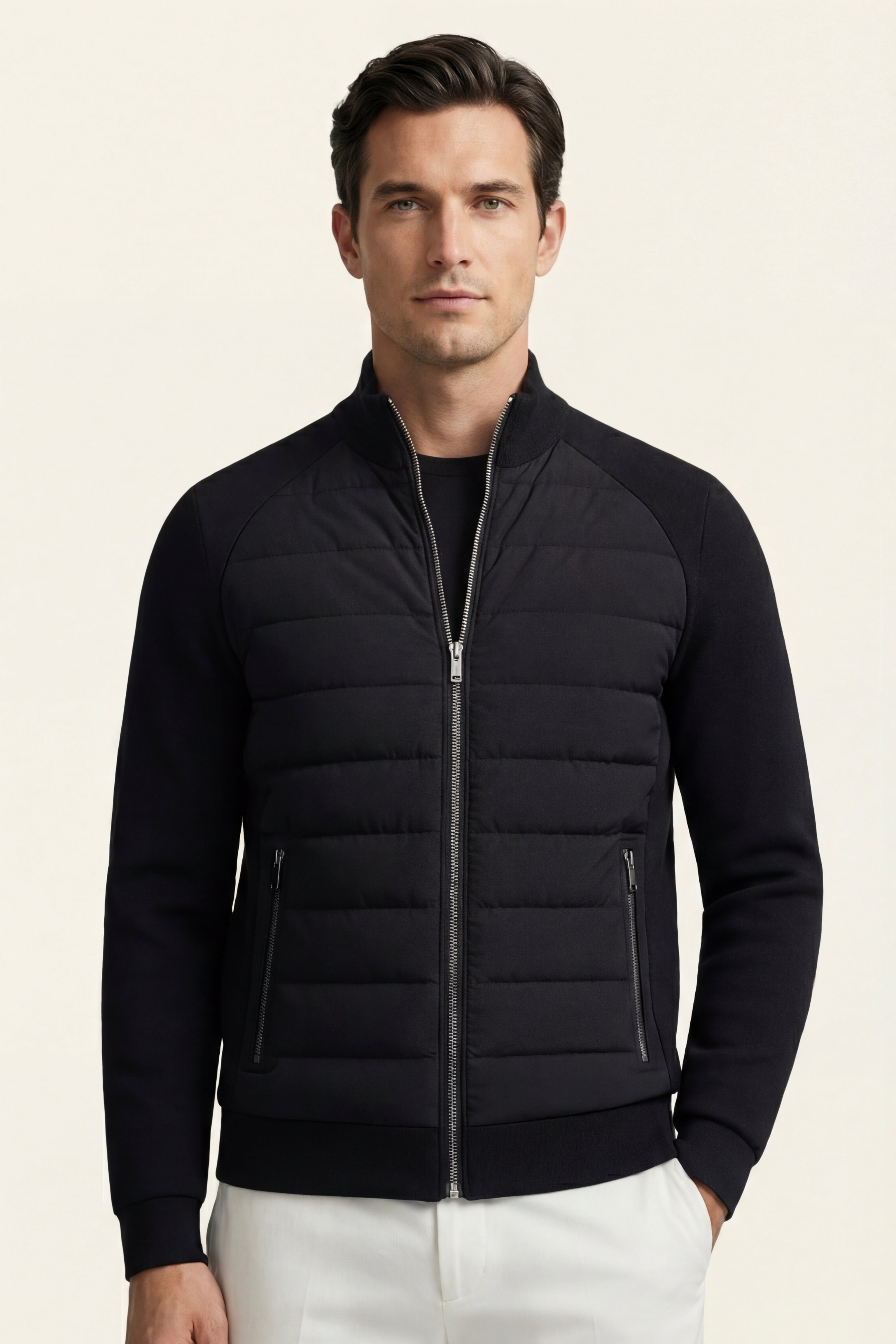 Vicenza Wool Padded Jacket Black