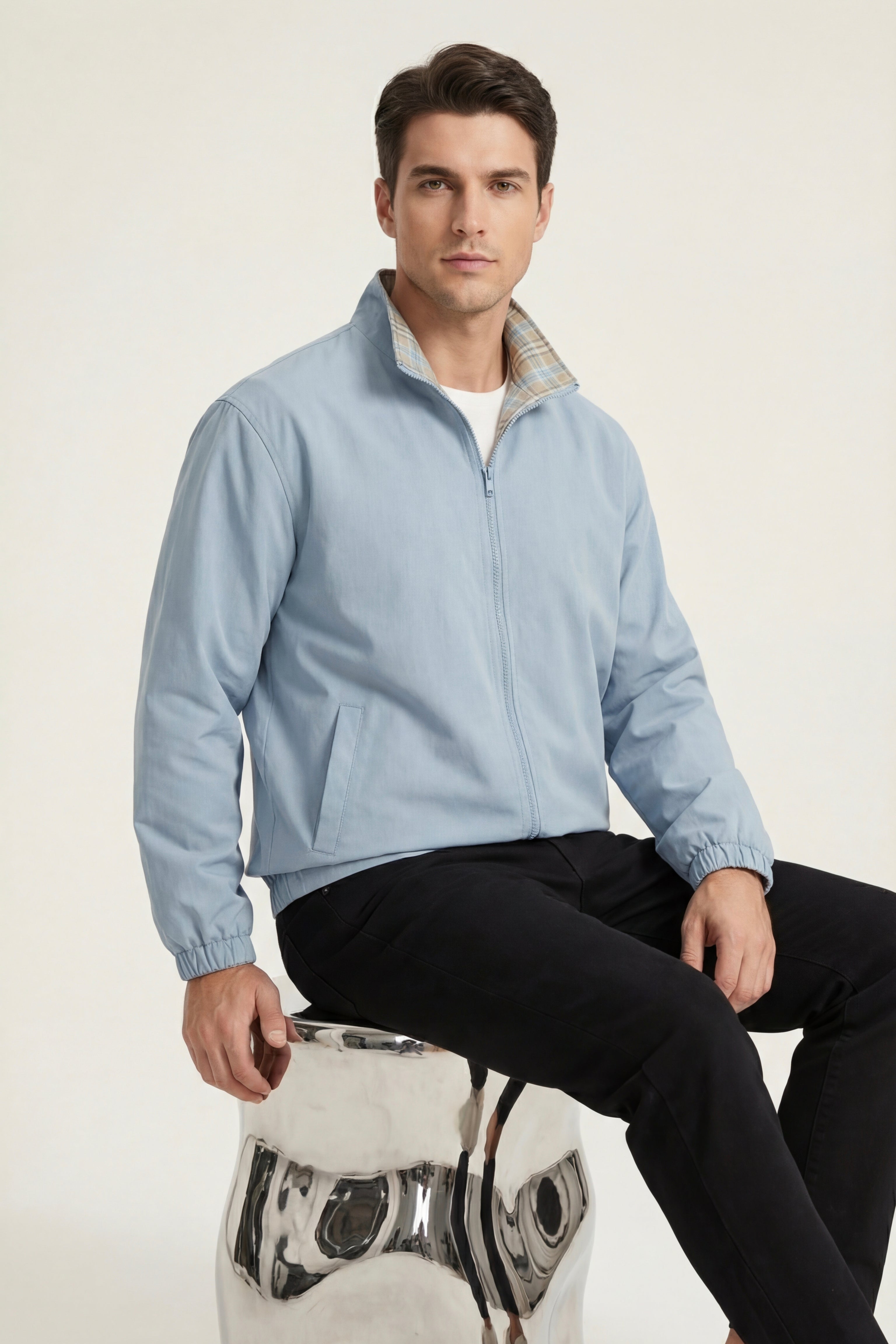 Camogli Reversible Jacket Light Blue