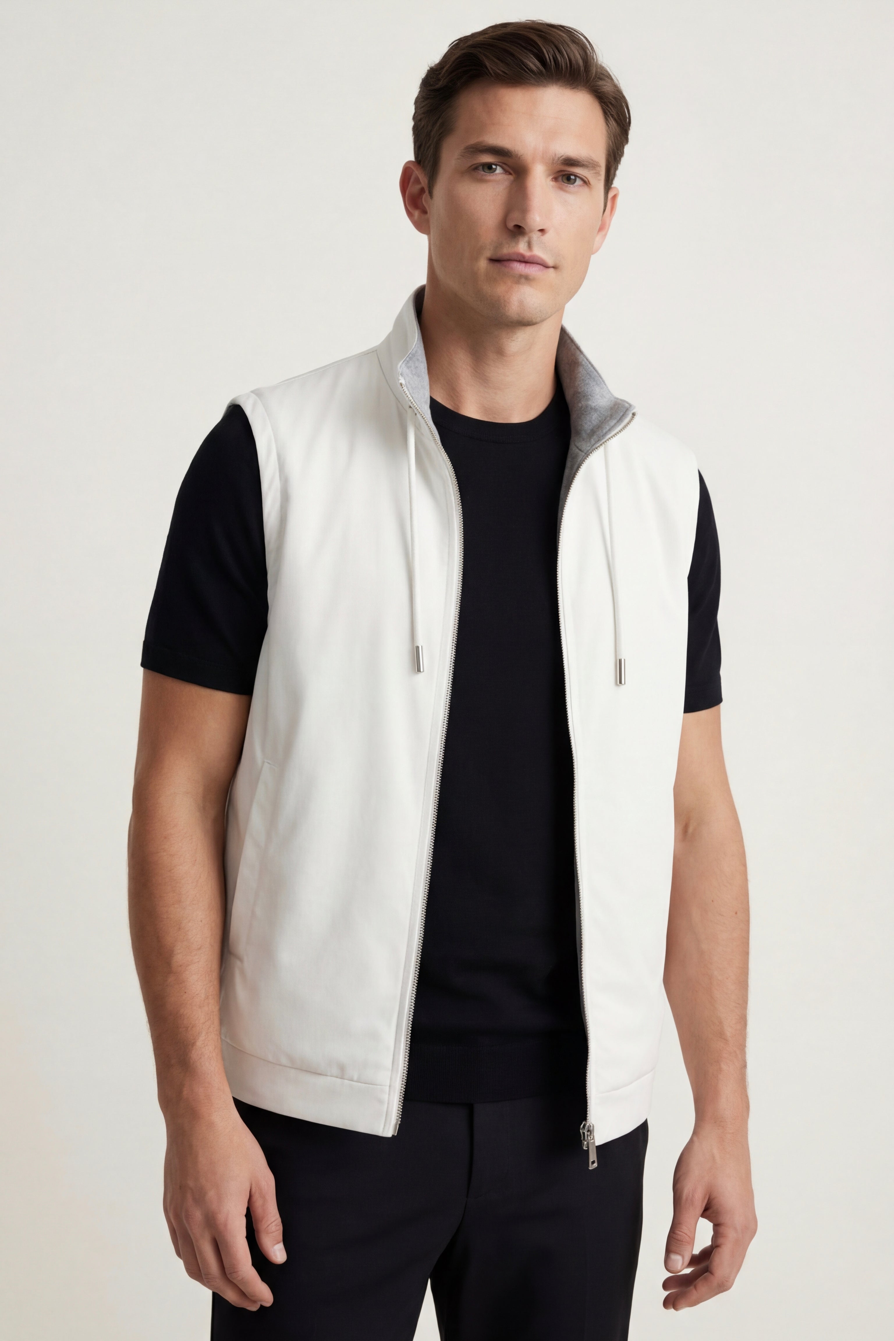 Merano Reversible Vest Ivory