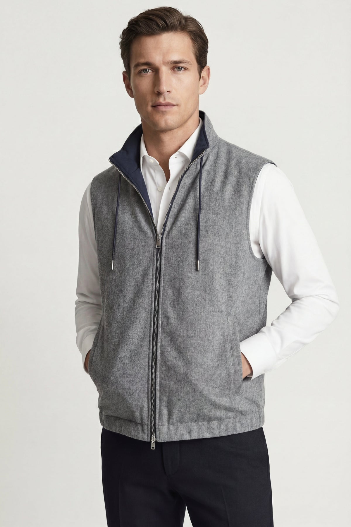 Merano Reversible Vest Navy