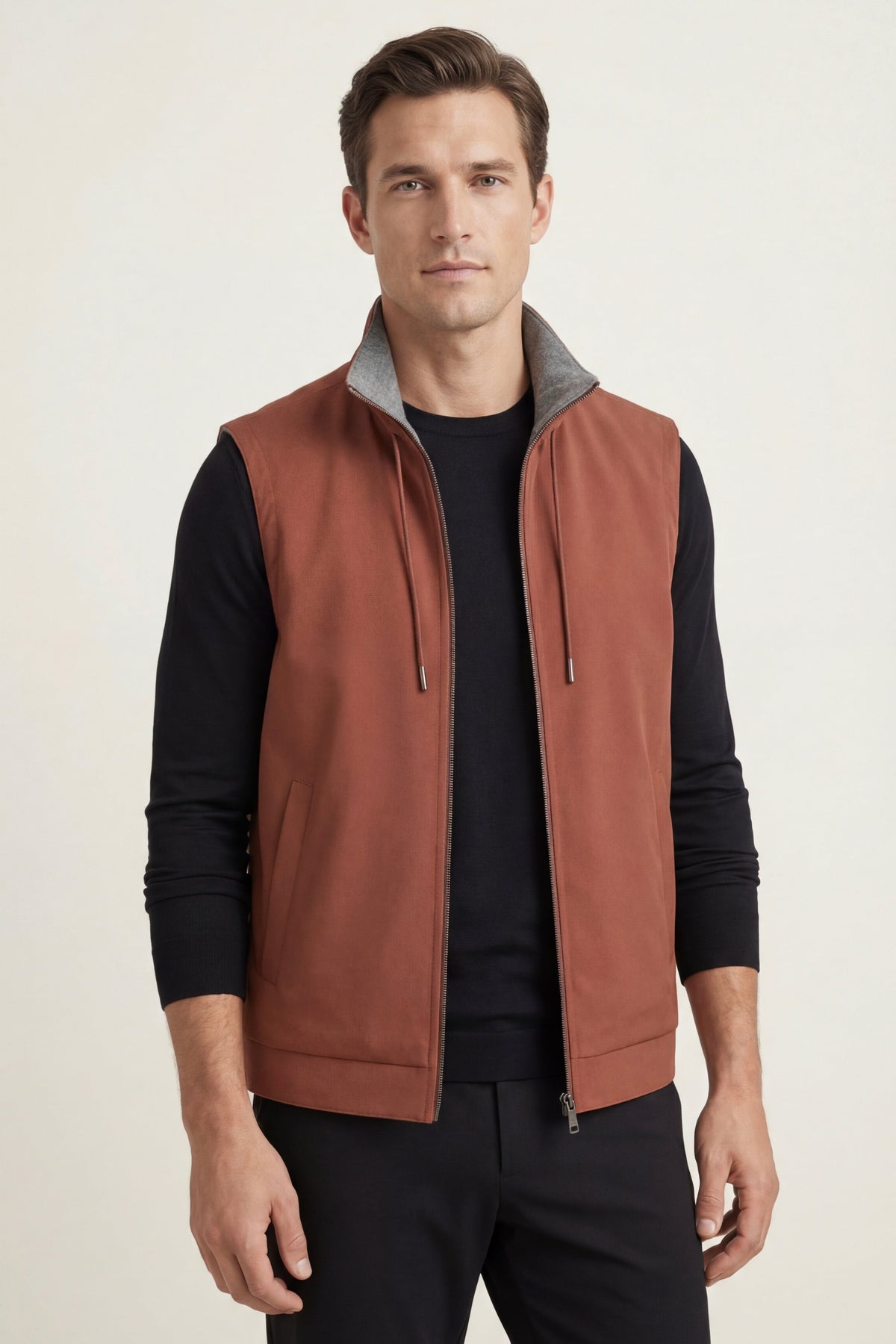 Merano Reversible Vest Terracotta