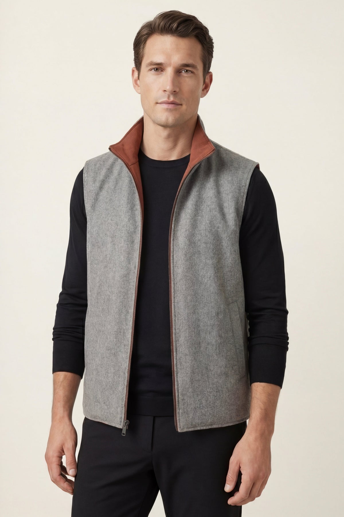 Merano Reversible Vest Terracotta