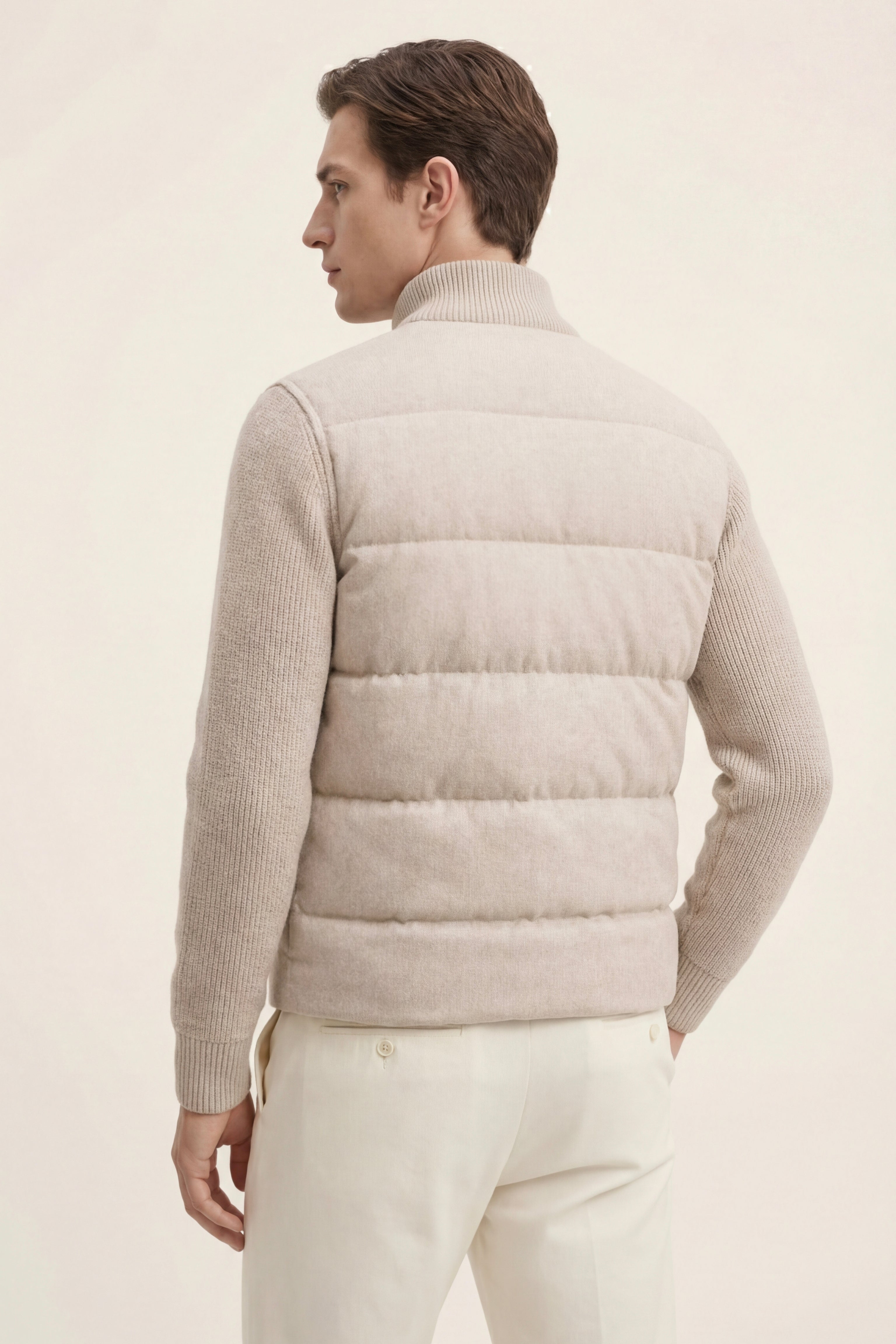 Modena Quilted Knit Jacket Ivory