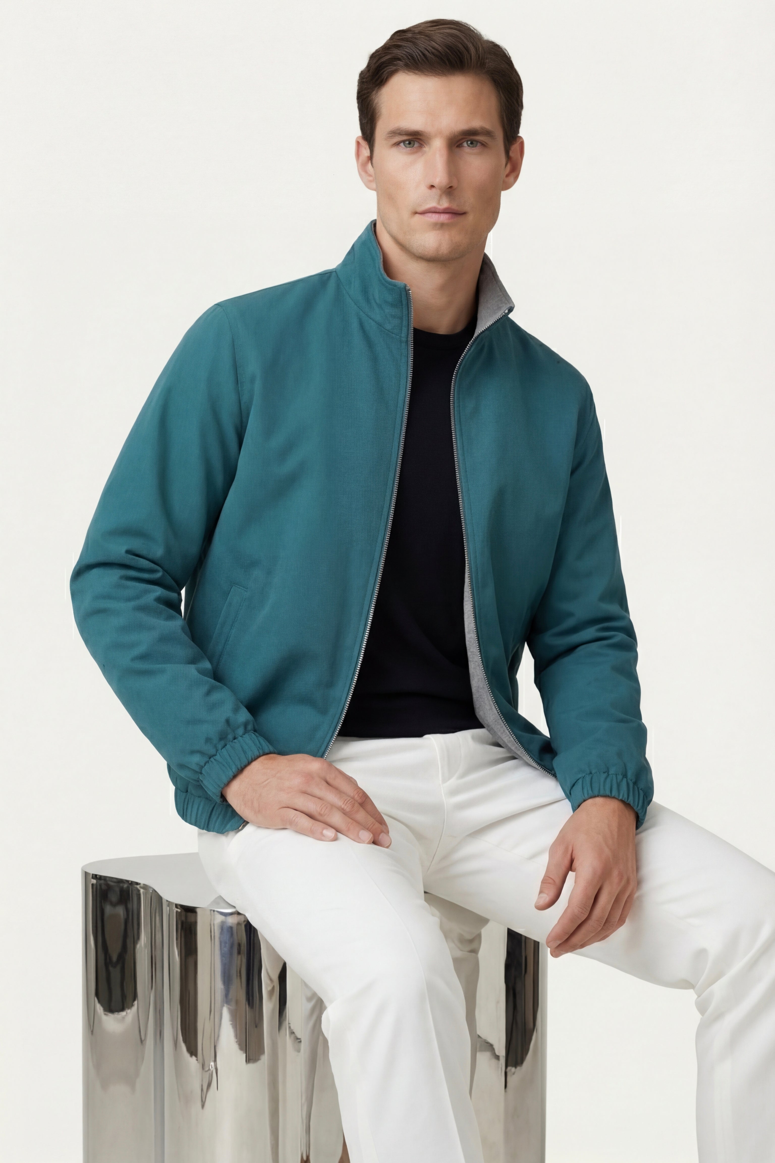 Portovenere Reversible Jacket Teal