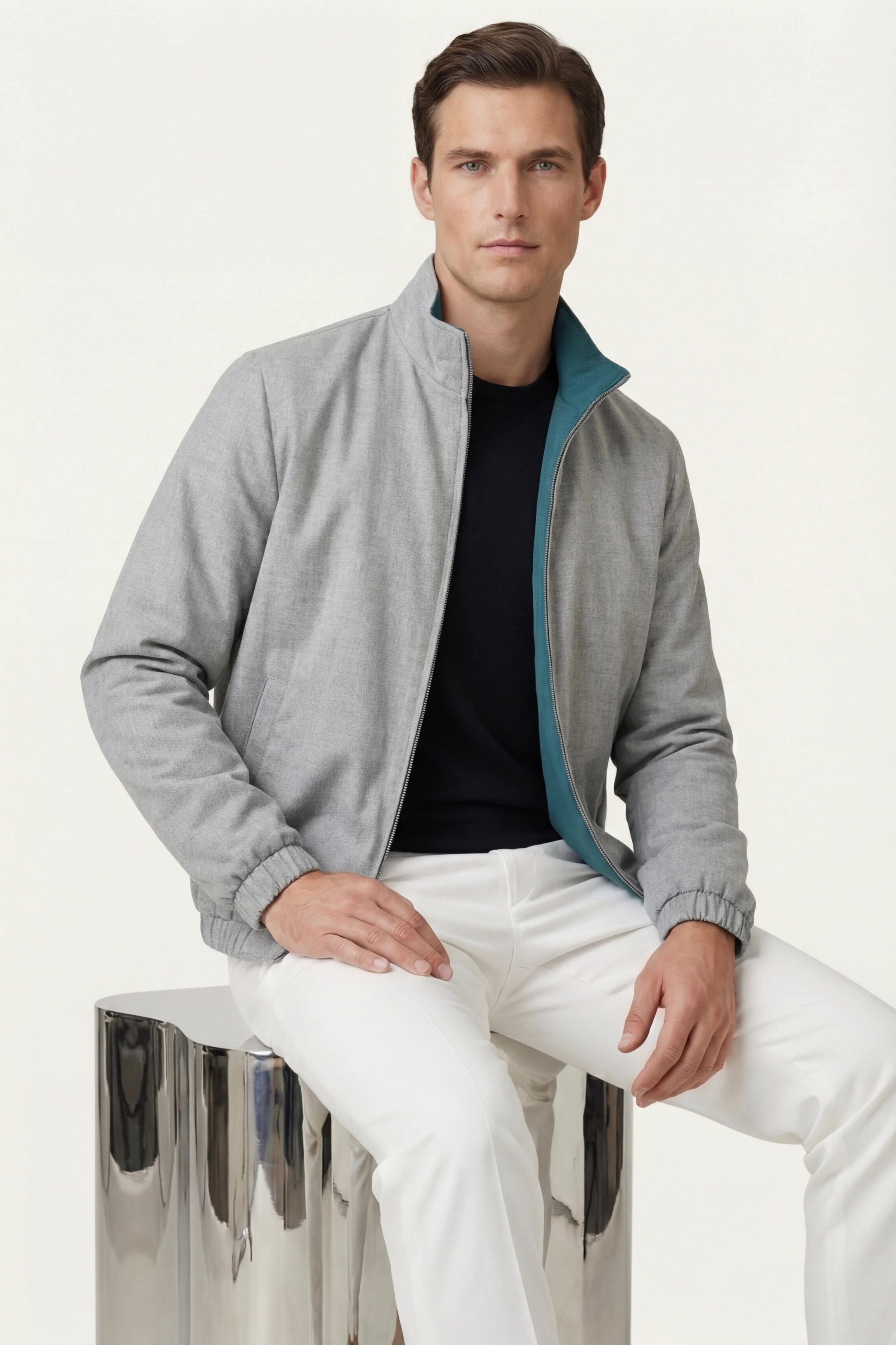Portovenere Reversible Jacket Teal