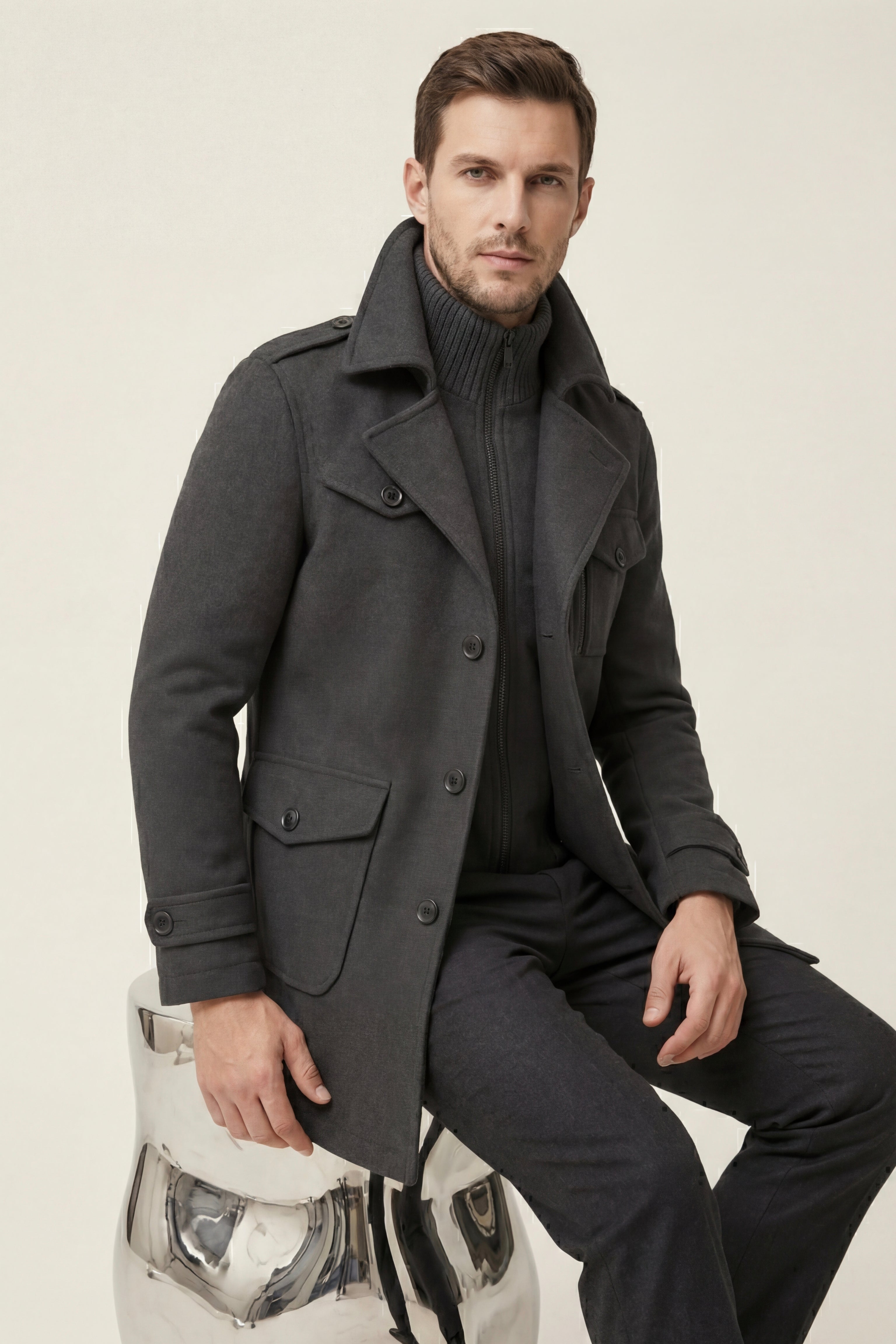 Belluno Field Coat Grey