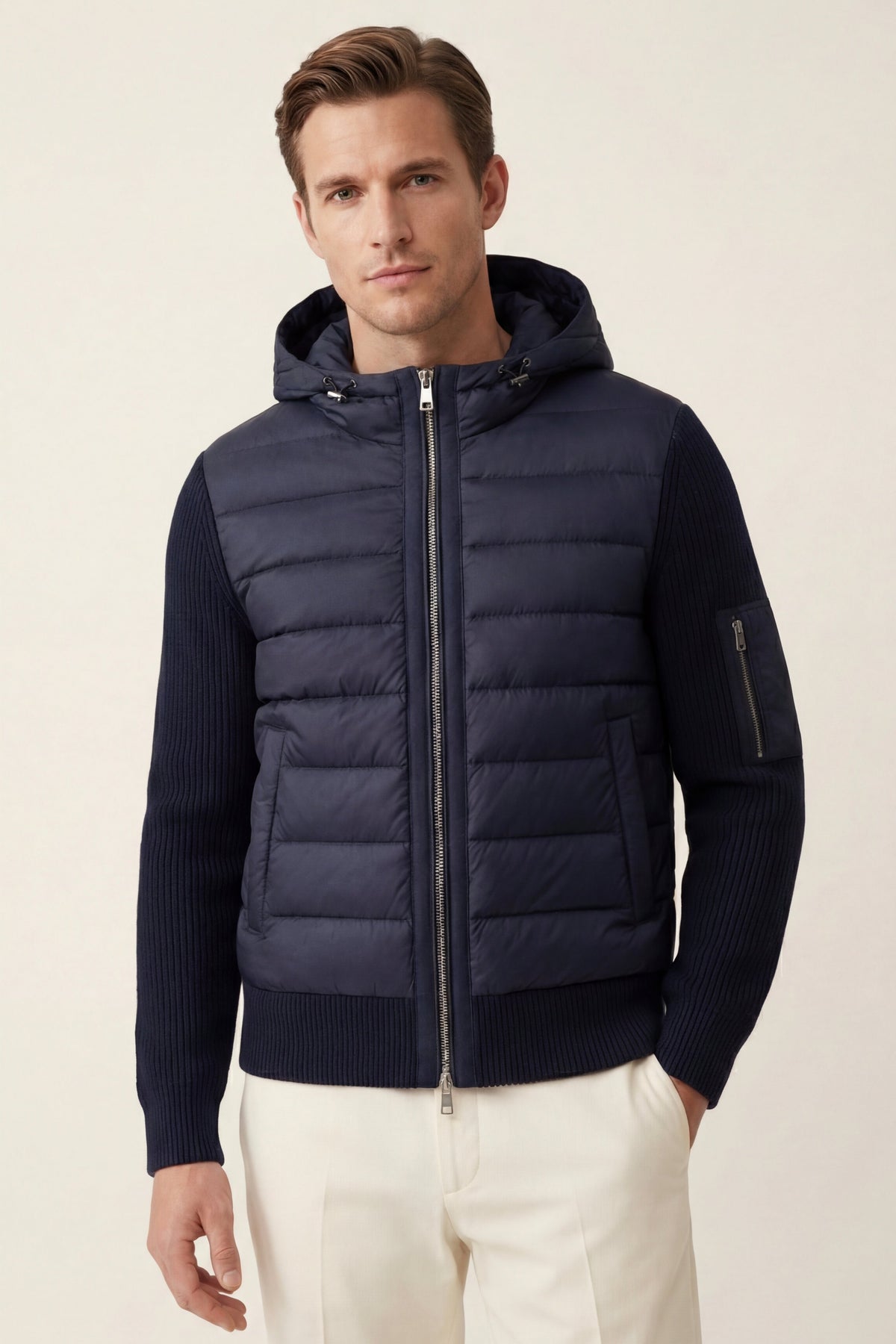 Sondrio Hybrid Zip Jacket Navy