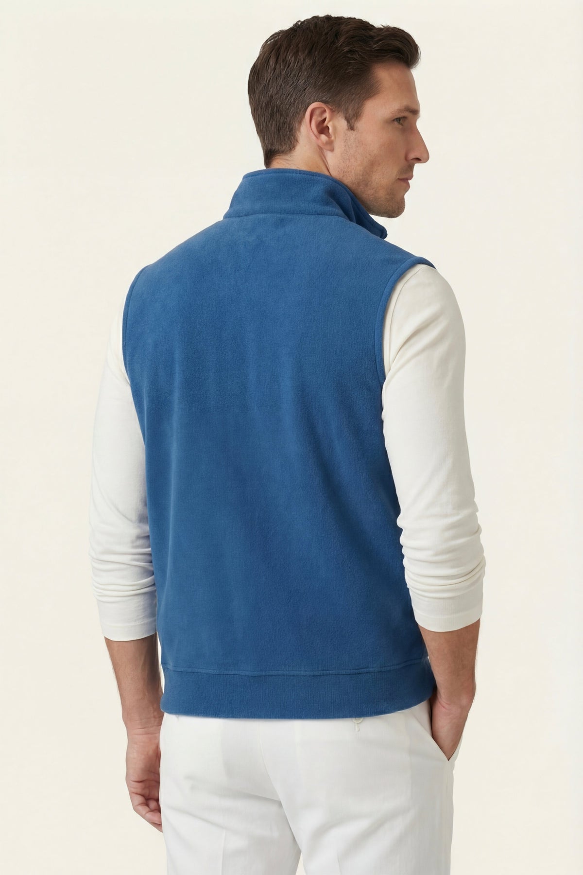 Livigno Brushed Fleece Vest Cobalt