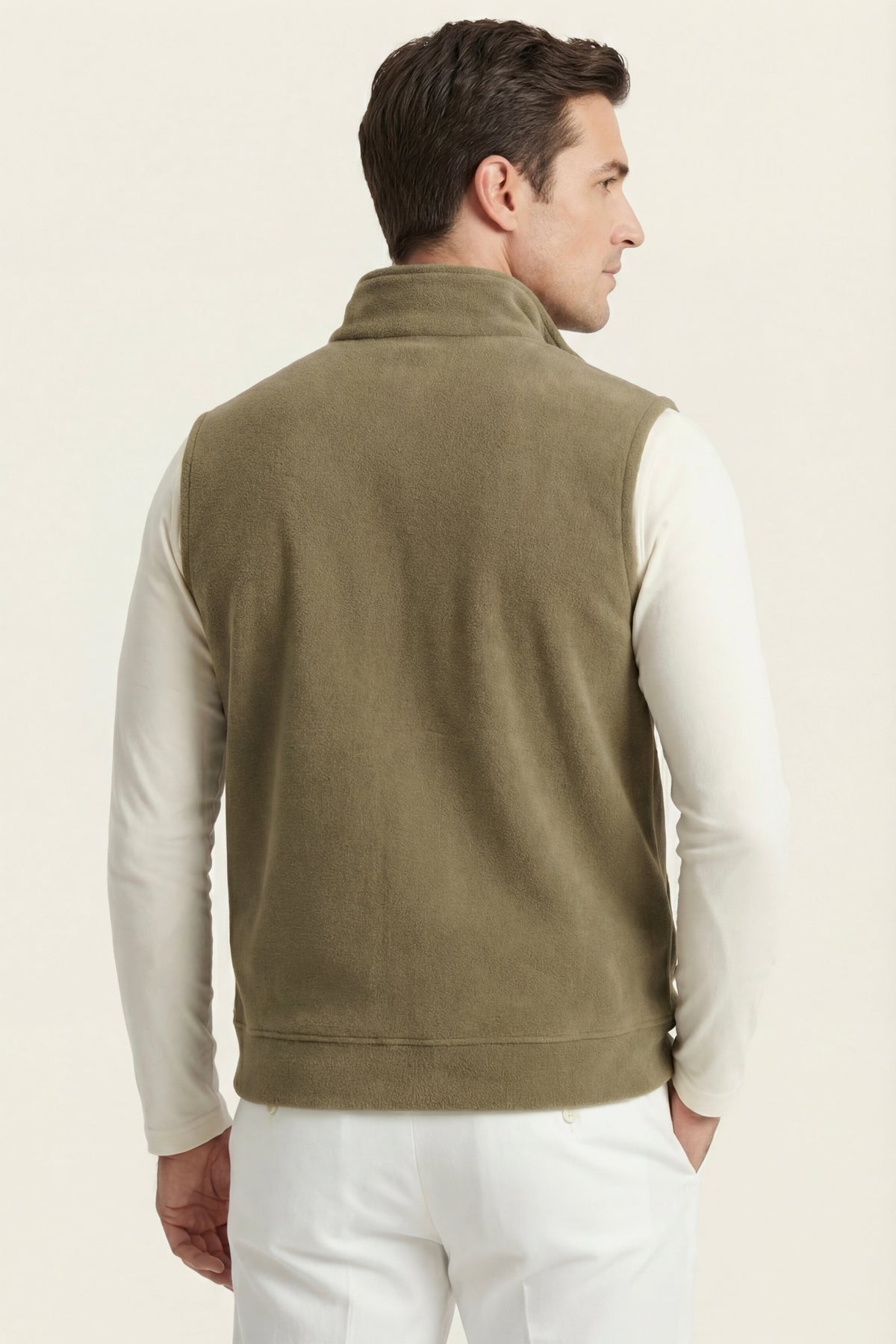 Livigno Brushed Fleece Vest Olive
