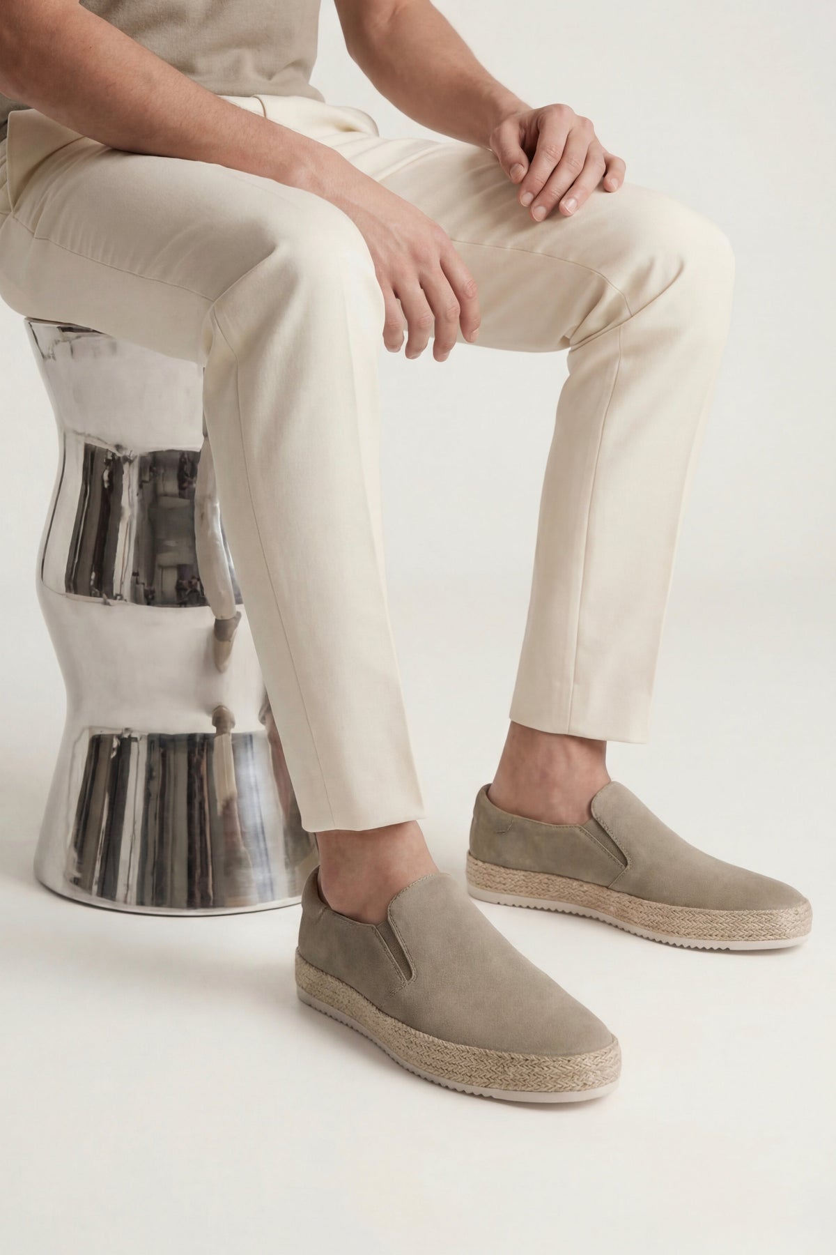 Otranto Slip-On Espadrille Taupe Grey