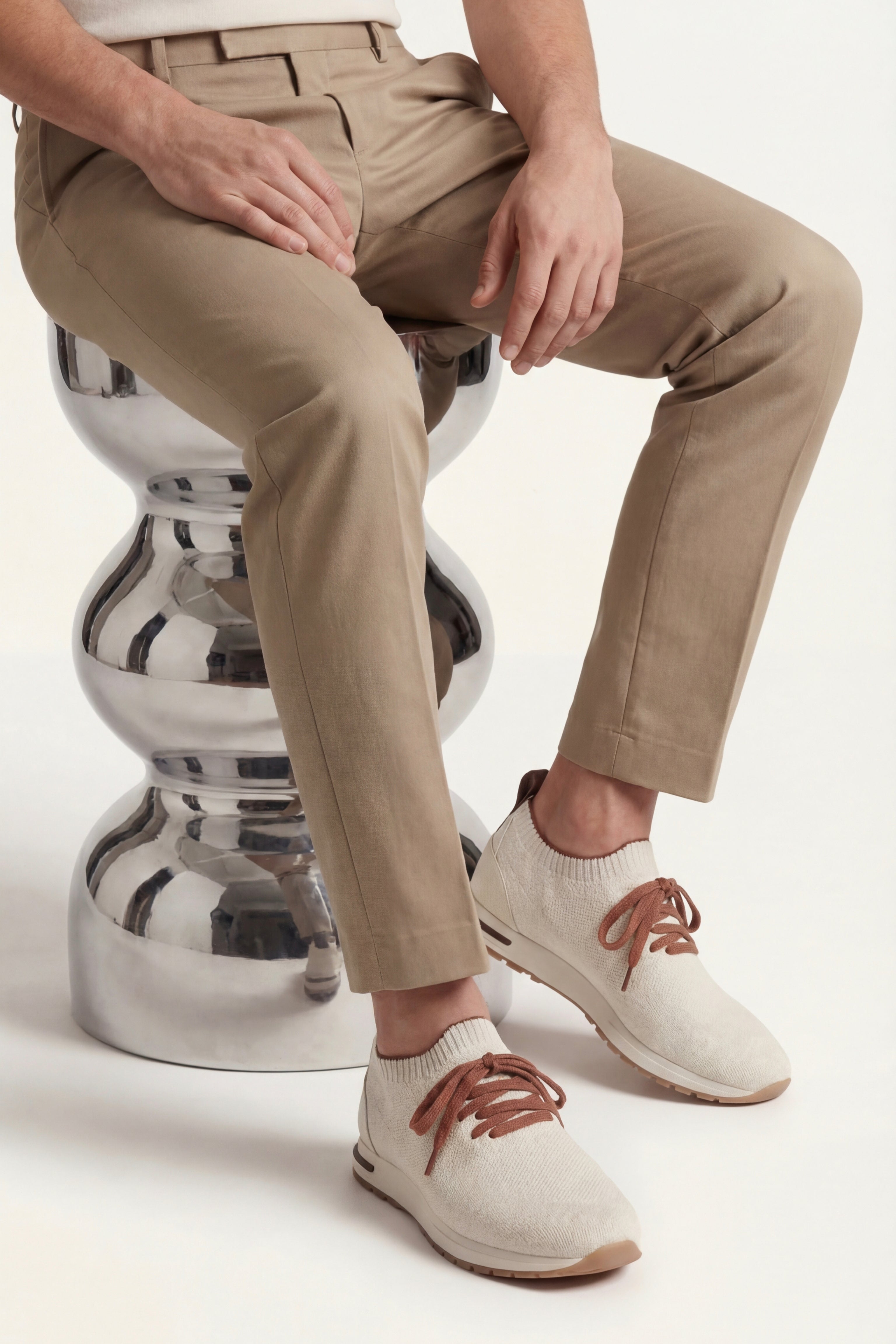 Siena Knit Sneaker Cream
