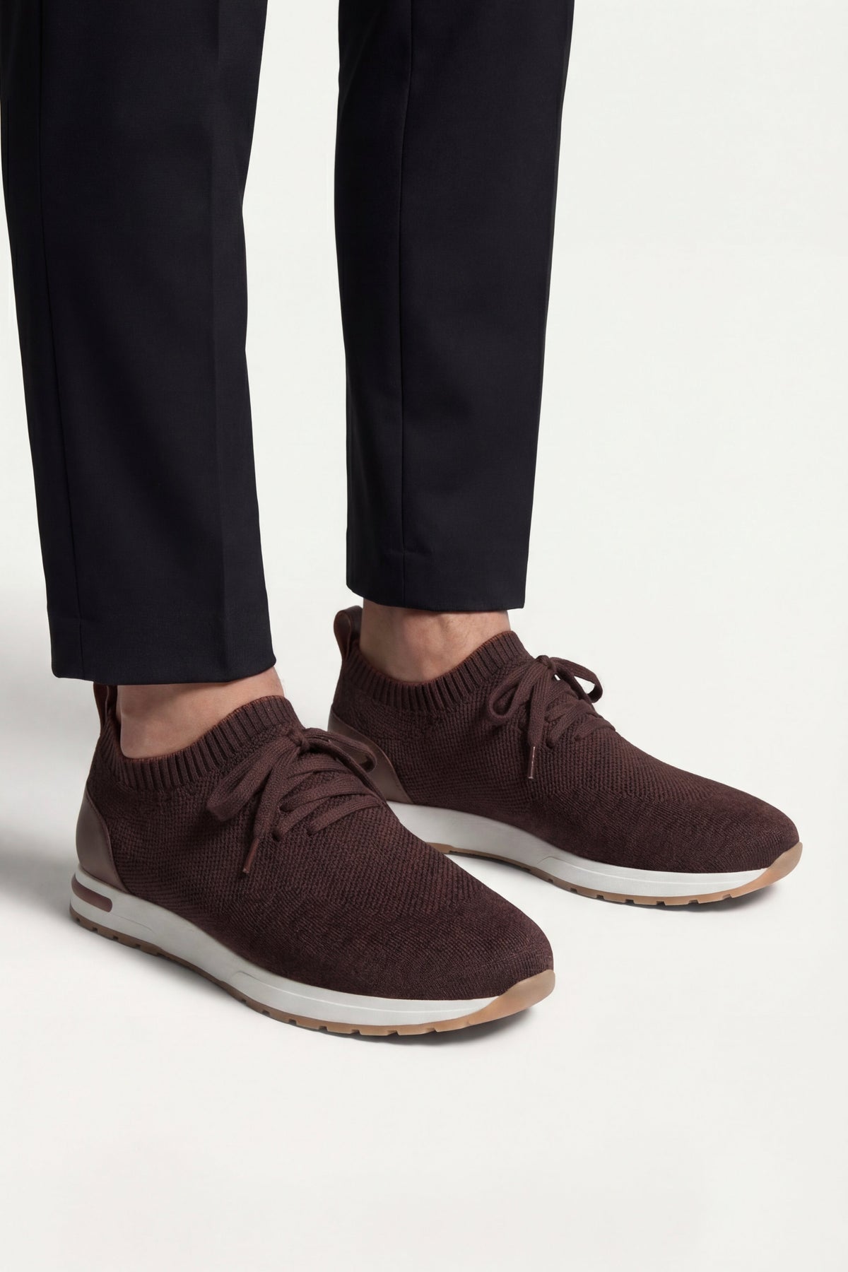 Siena Knit Sneaker Dark Brown